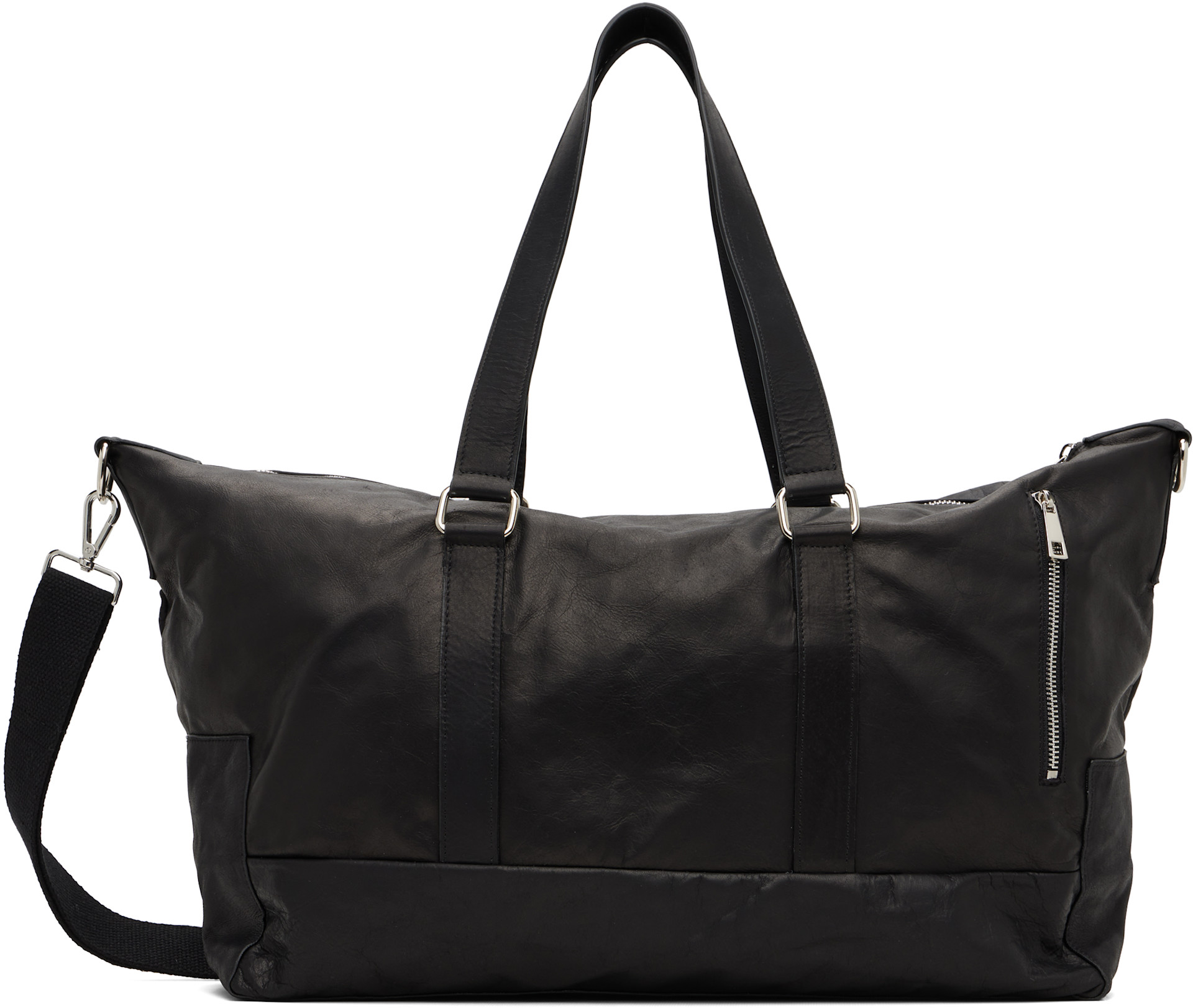 SECONDA - Black Leather Sailor Bag