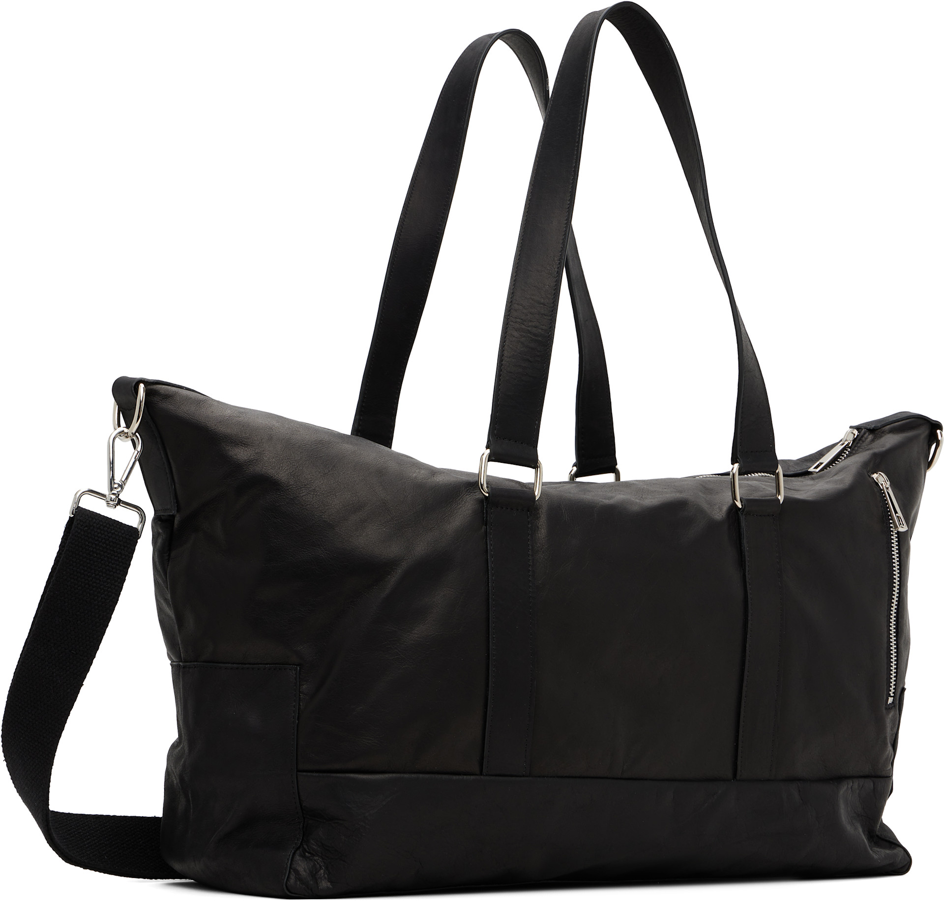 SECONDA - Black Leather Sailor Bag