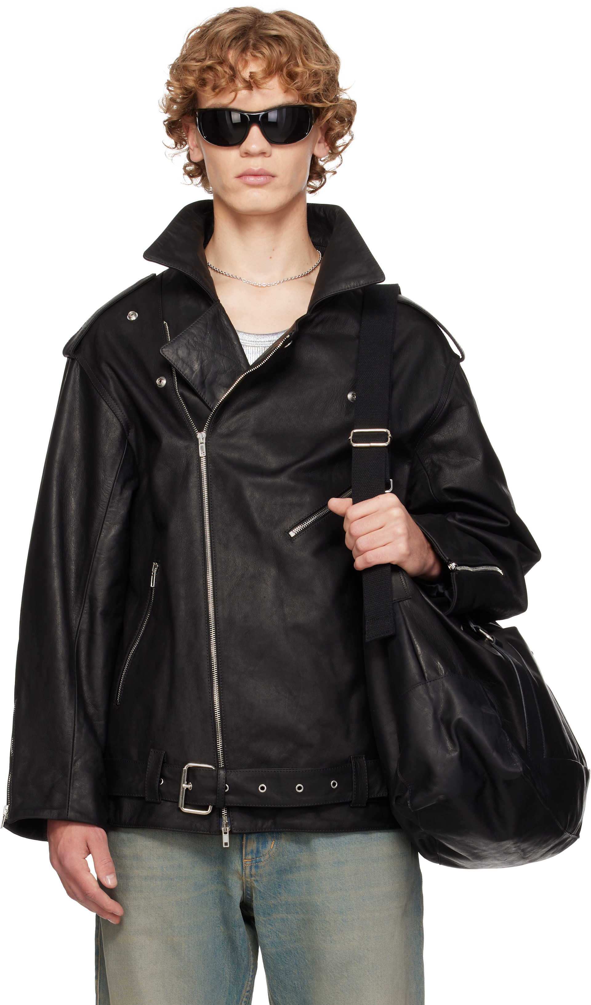 SECONDA - Black Fonda Leather Jacket