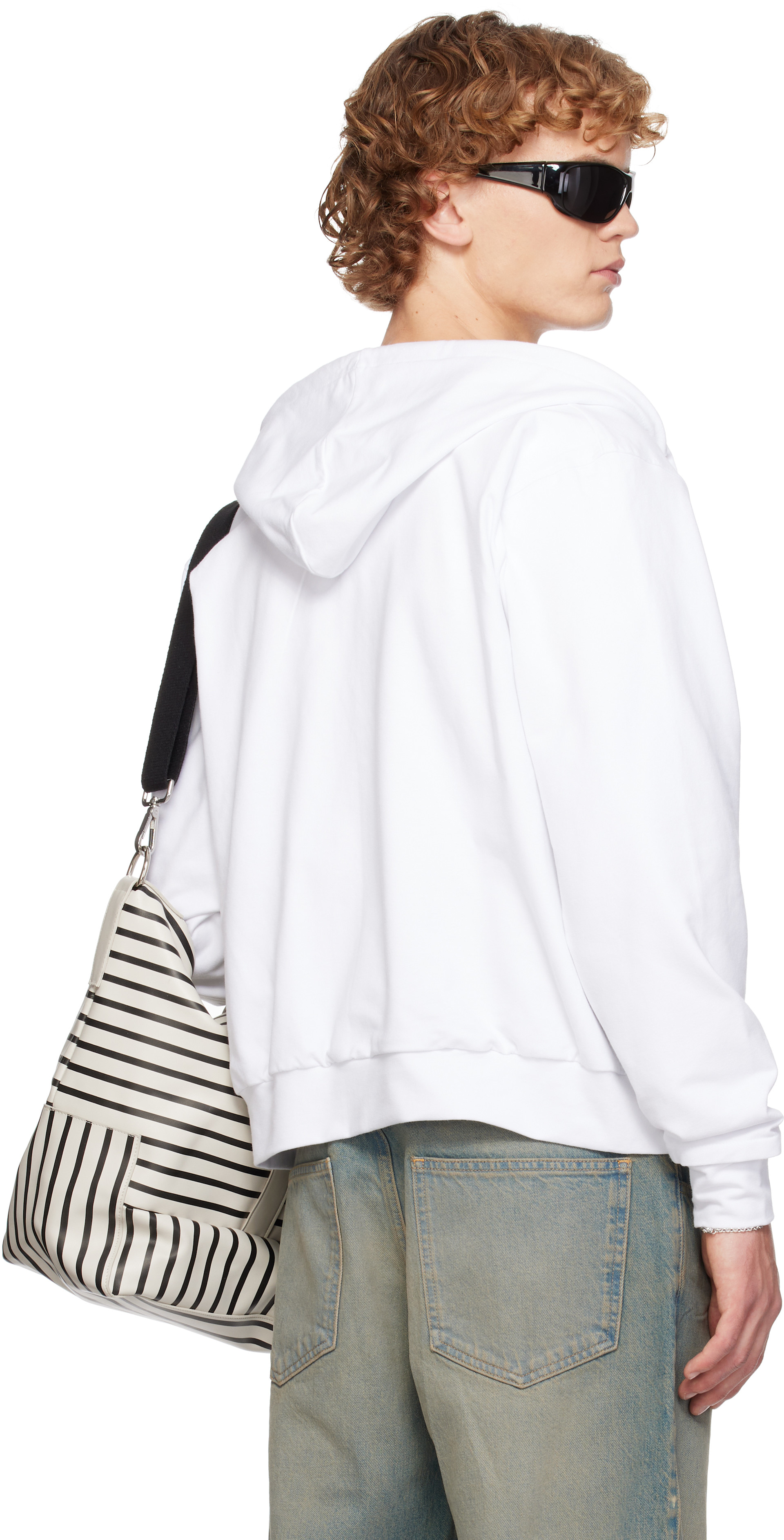 SECONDA - SSENSE Exclusive White One Two Hoodie