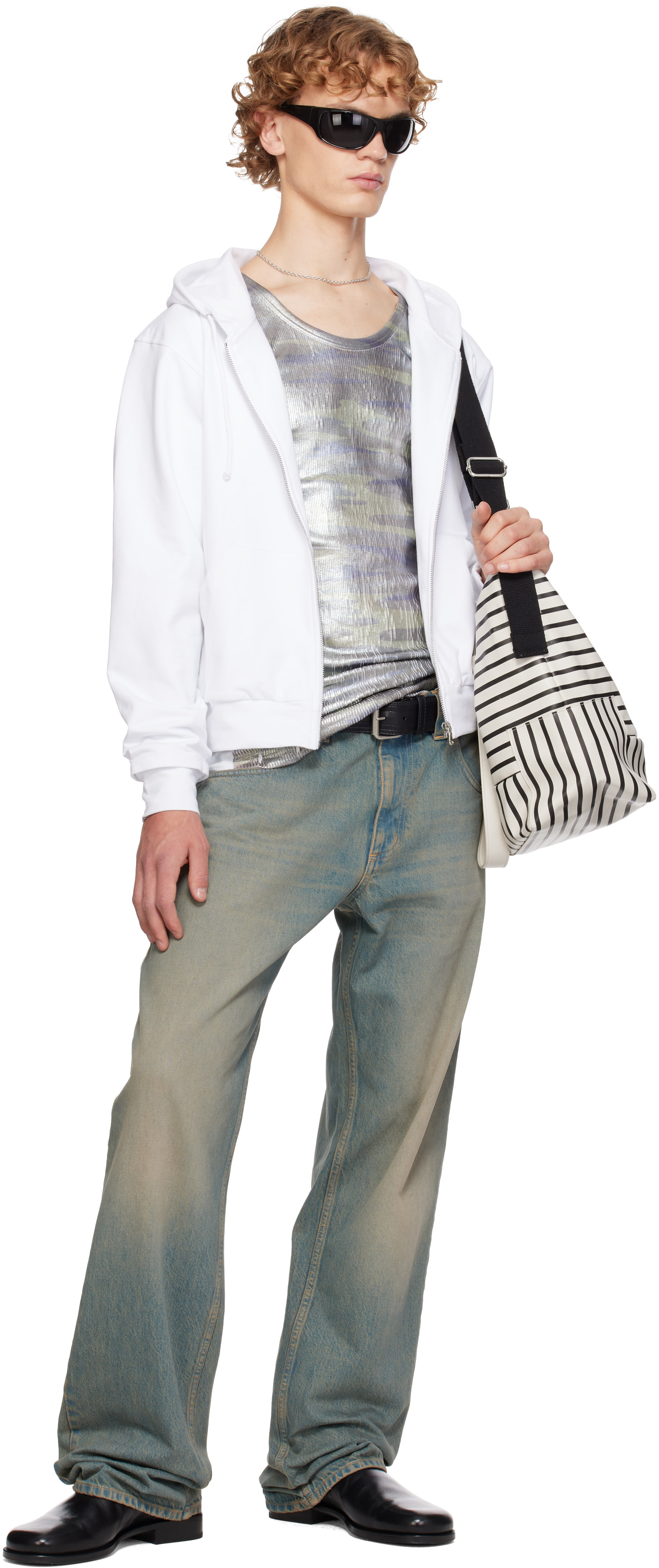 SECONDA - Pull à capuche blanc exclusif à SSENSE