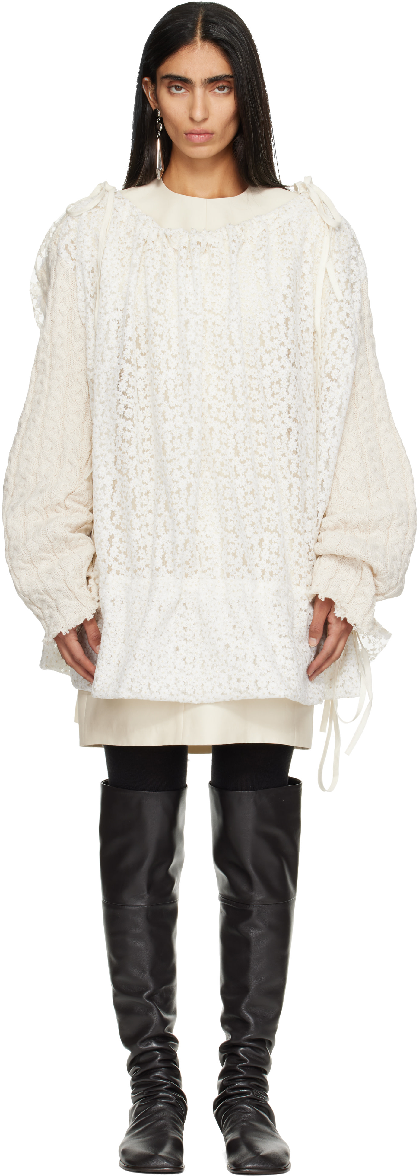 Joone Joonam - Robe courte Saint Etienne blanche