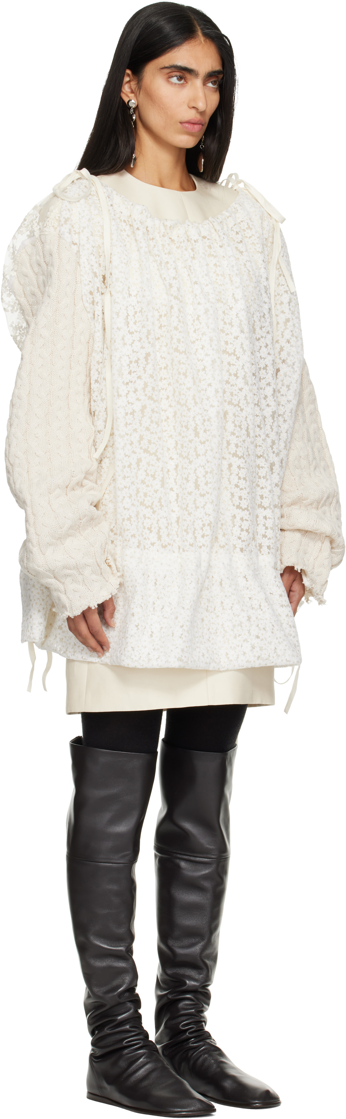 Joone Joonam - Robe courte Saint Etienne blanche