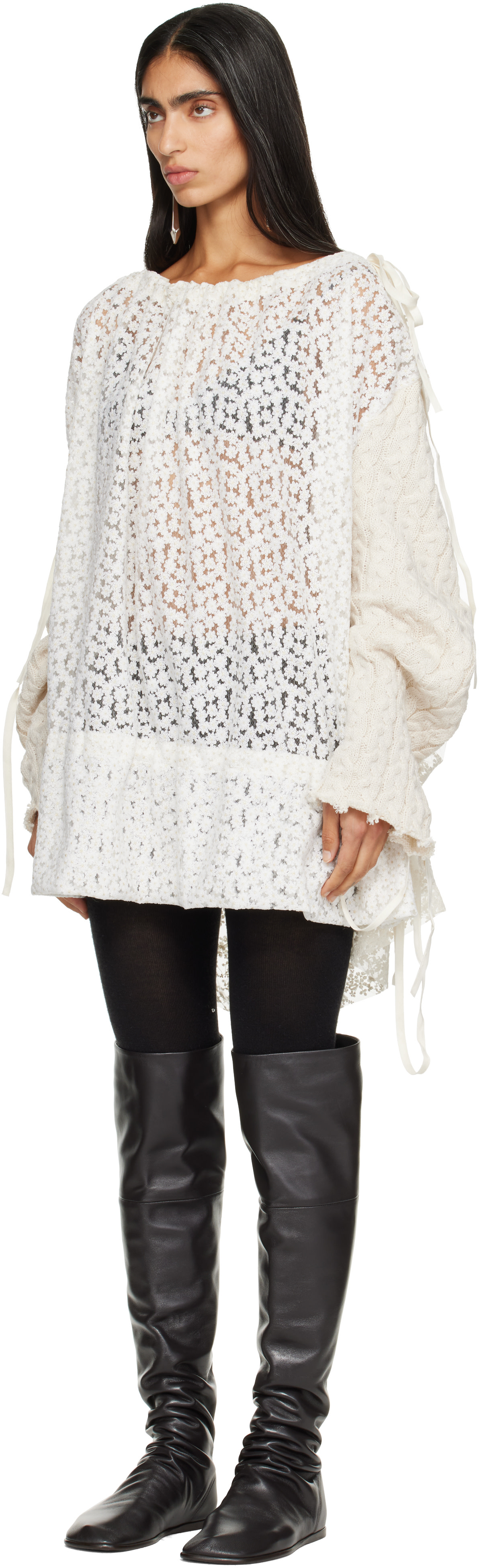 Joone Joonam - Robe courte Saint Etienne blanche