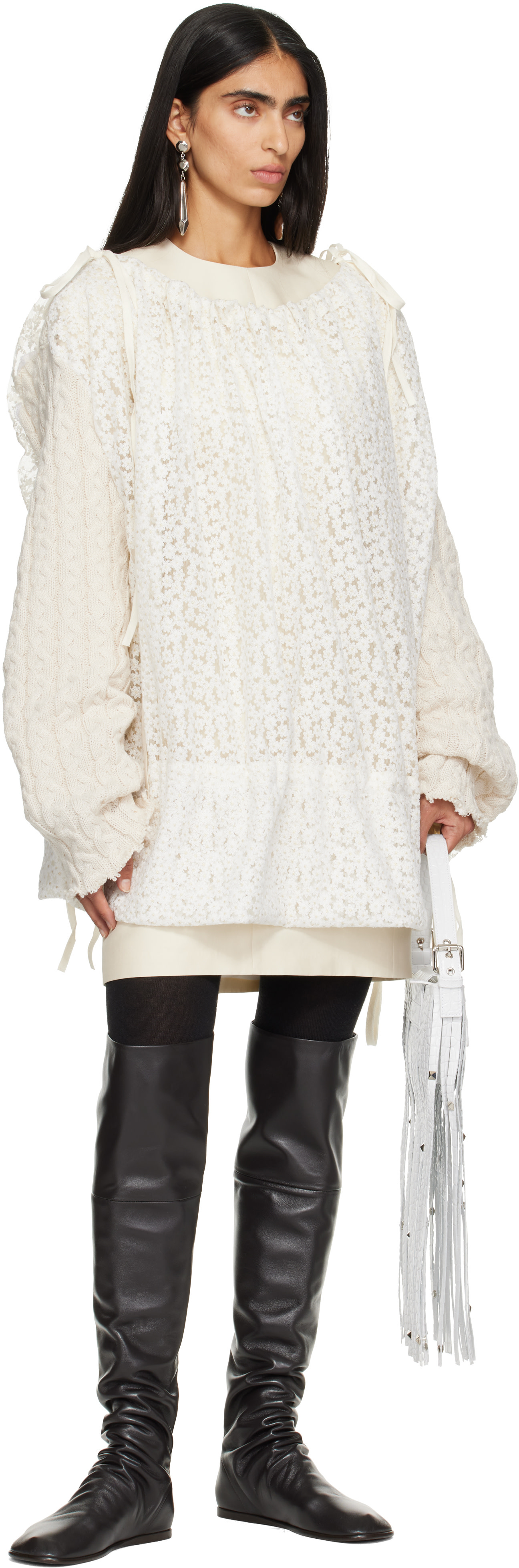 Joone Joonam - Robe courte Saint Etienne blanche