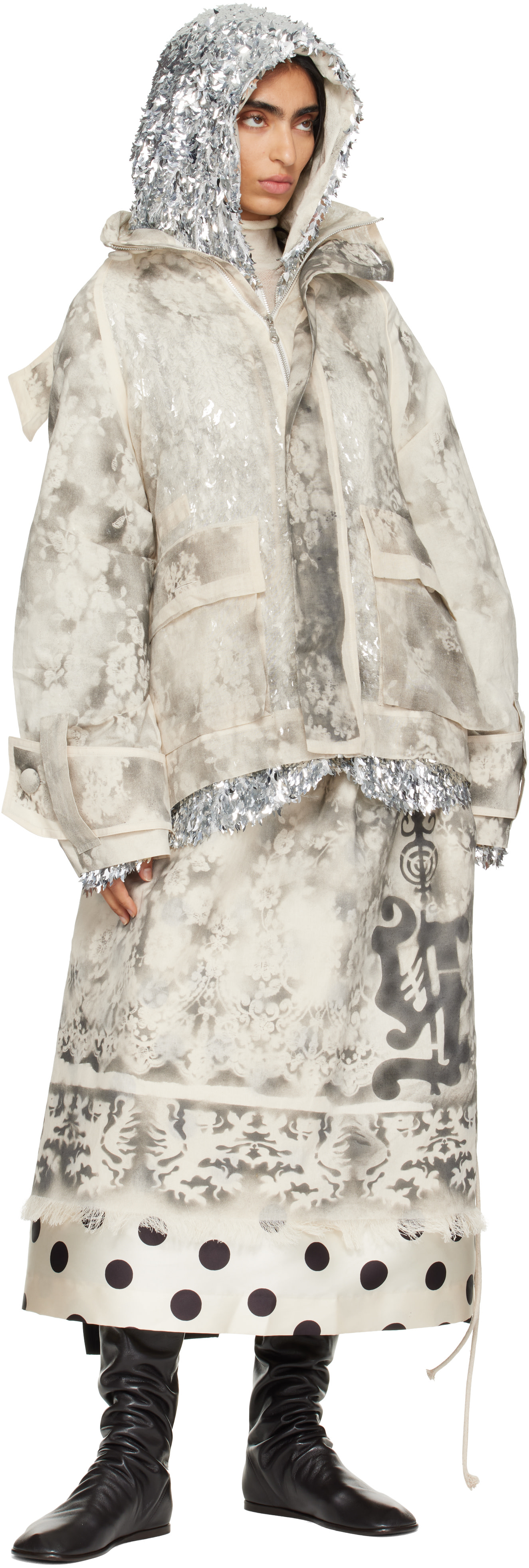 Joone Joonam - Off-White Multi Lace Jacket