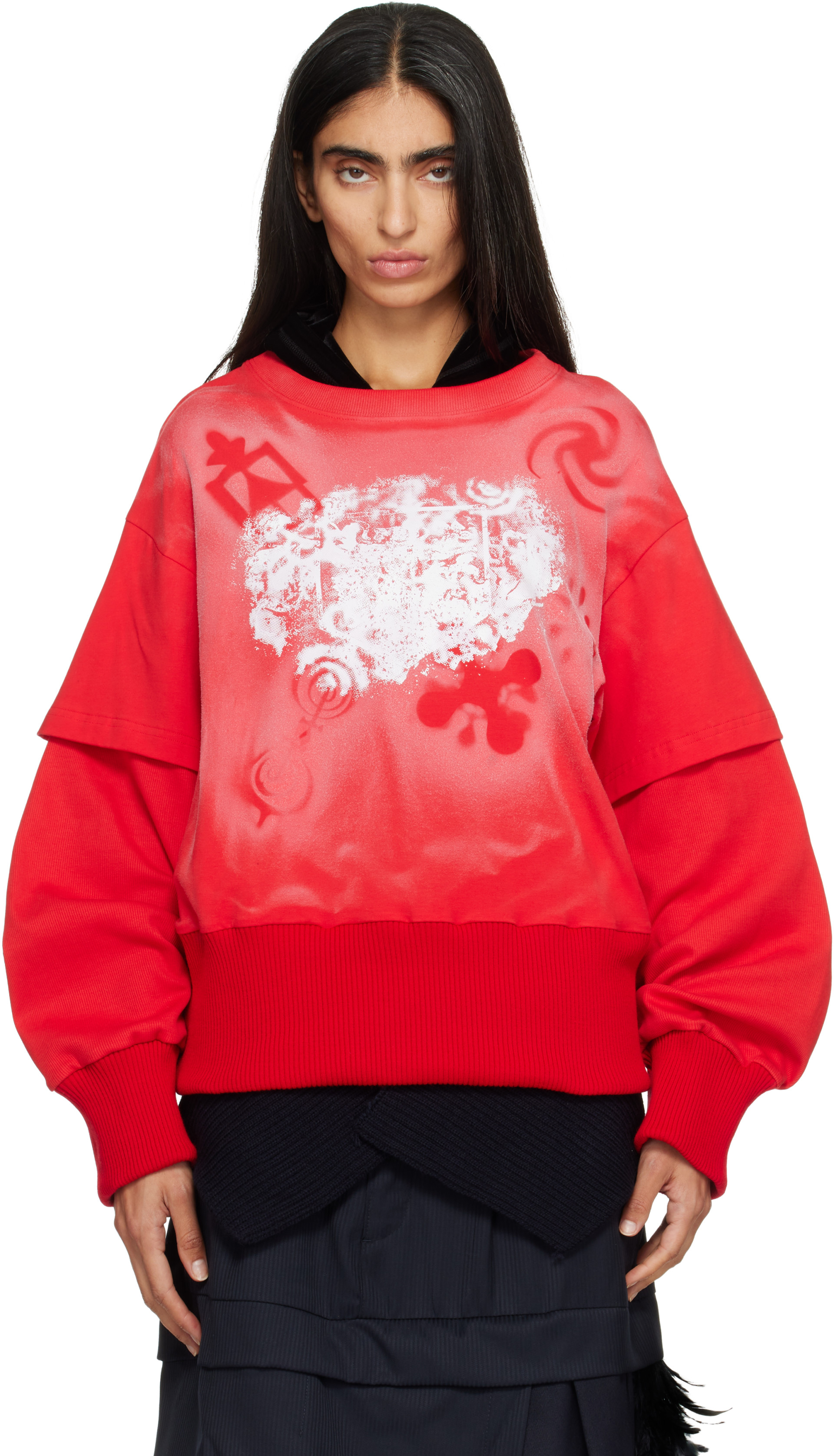 Joone Joonam - Pull molletonné de sport Dharma rouge
