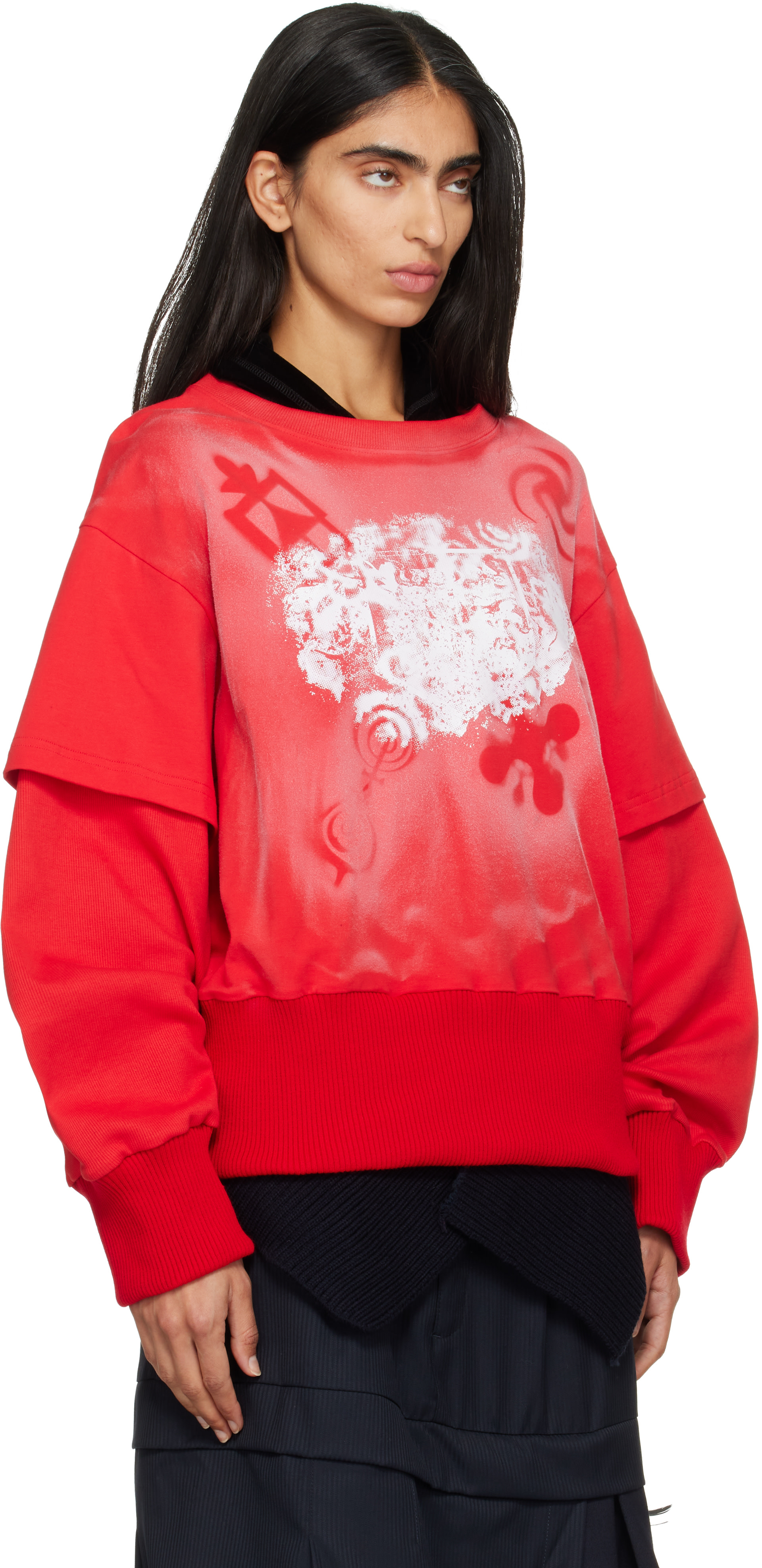 Joone Joonam - Pull molletonné de sport Dharma rouge