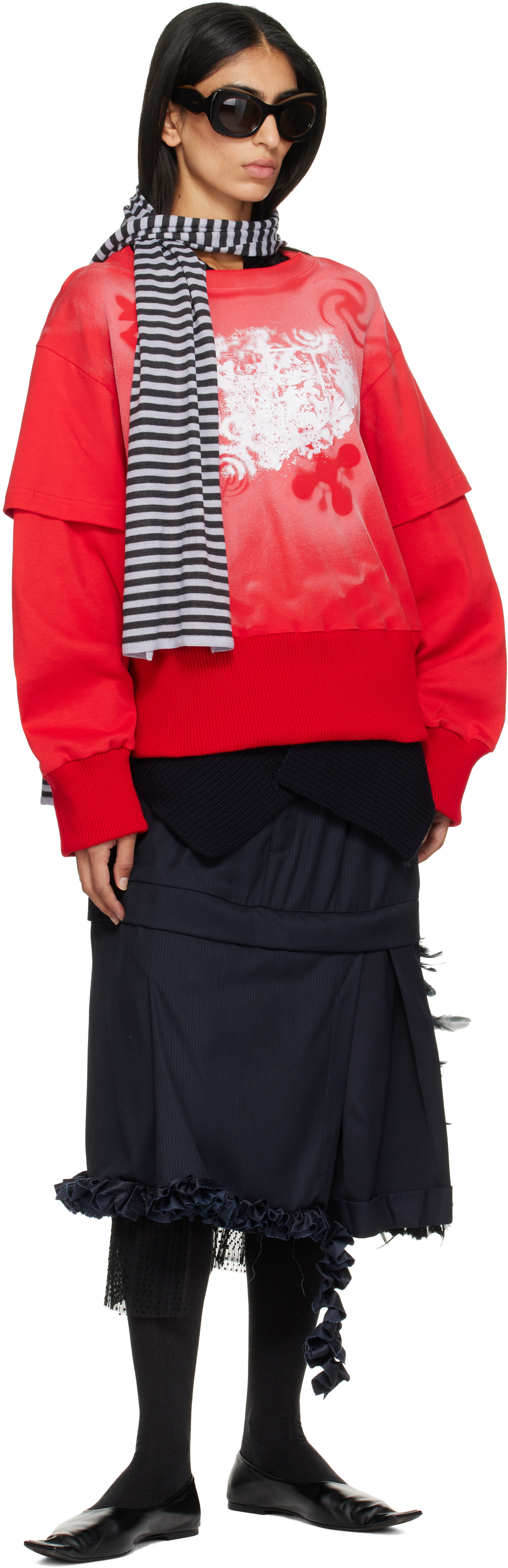 Joone Joonam - Pull molletonné de sport Dharma rouge