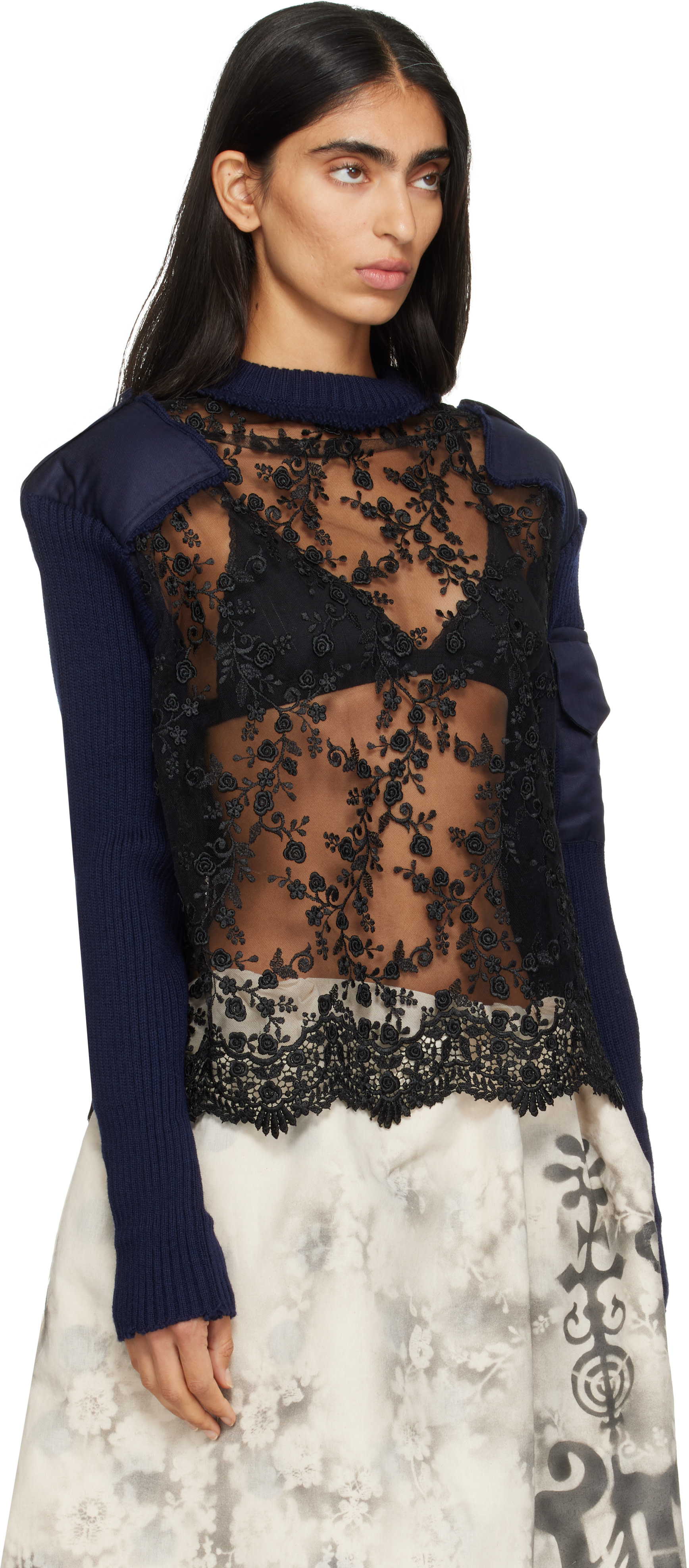 Joone Joonam - Pull Delft Commando bleu marine et noir