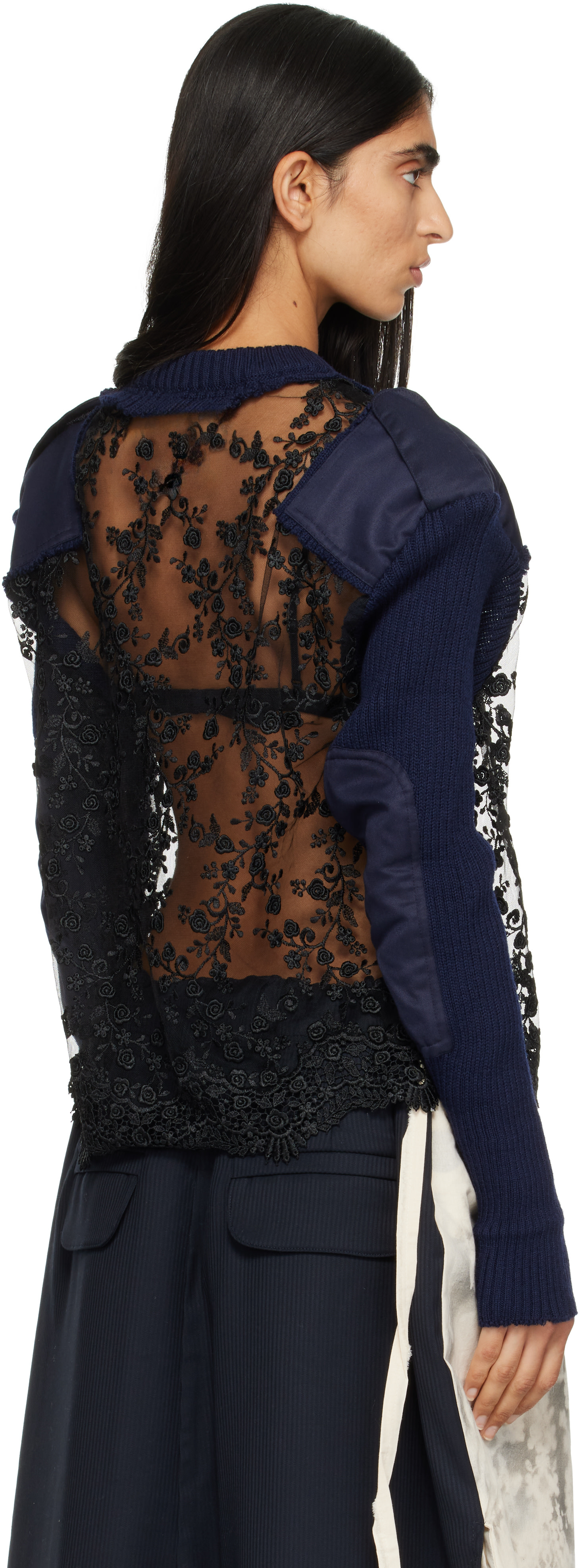 Joone Joonam - Pull Delft Commando bleu marine et noir