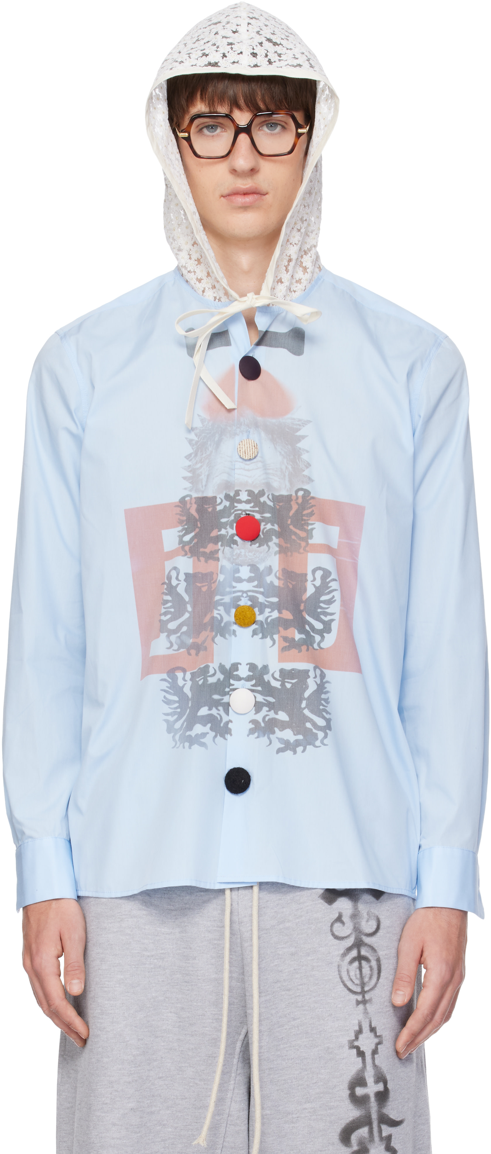 トップス joone joonam Joone Joonam: Blue JJ Spirit Shirt | SSENSE