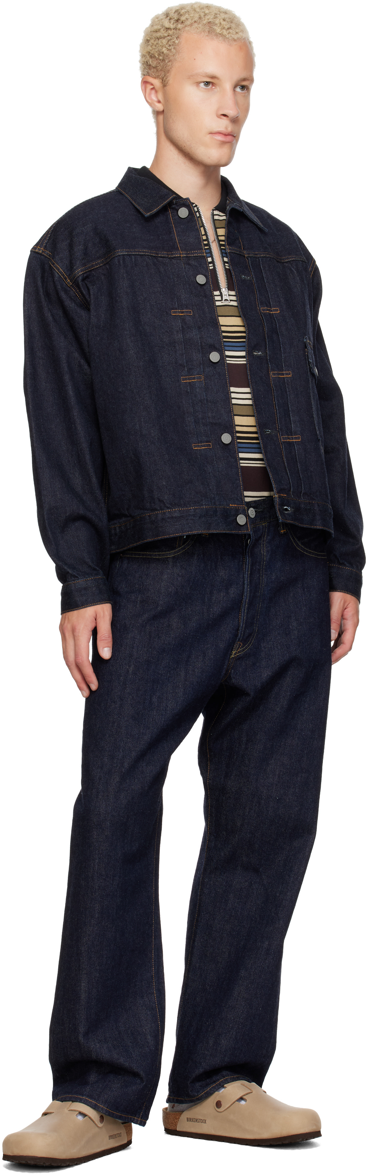 Ordinary Fits - 네이비 117 루즈 데님 진