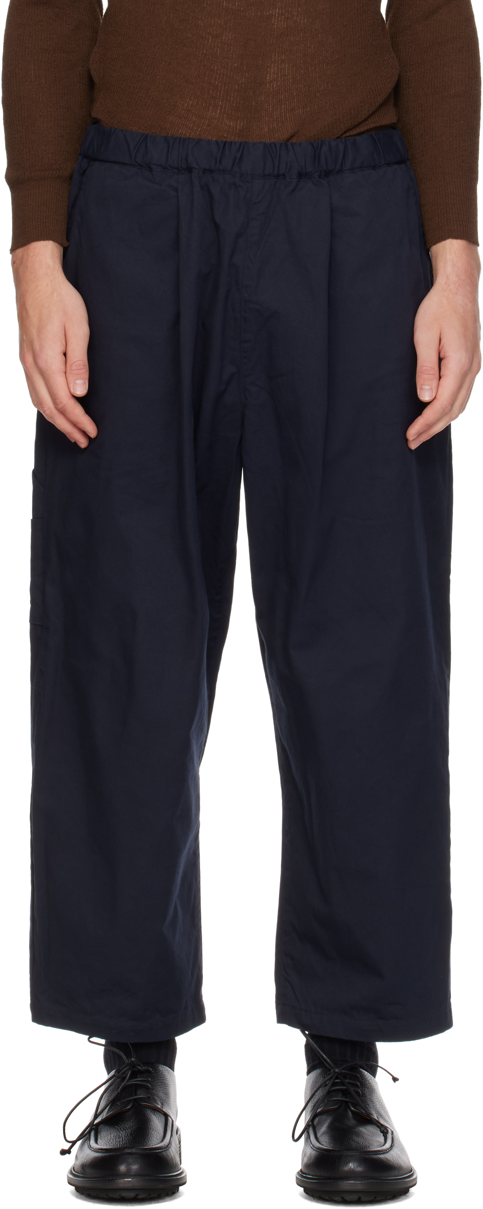 Ordinary Fits - Navy Chino Painter Easy Trousers
