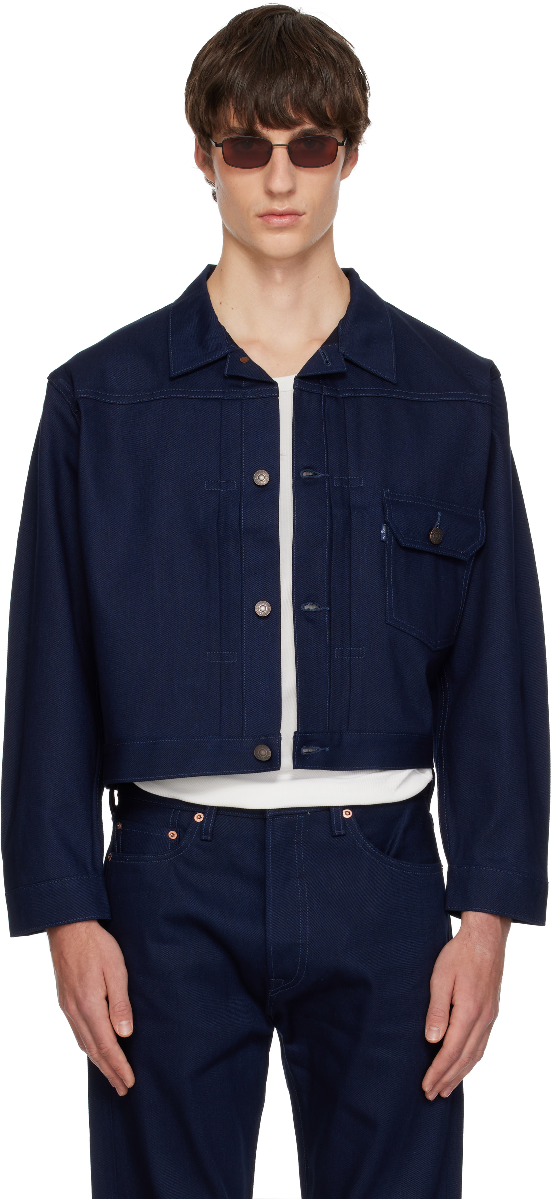 Levi's Blue Tab - ネイビー Type I セルビッジデニム トラッカージャケット