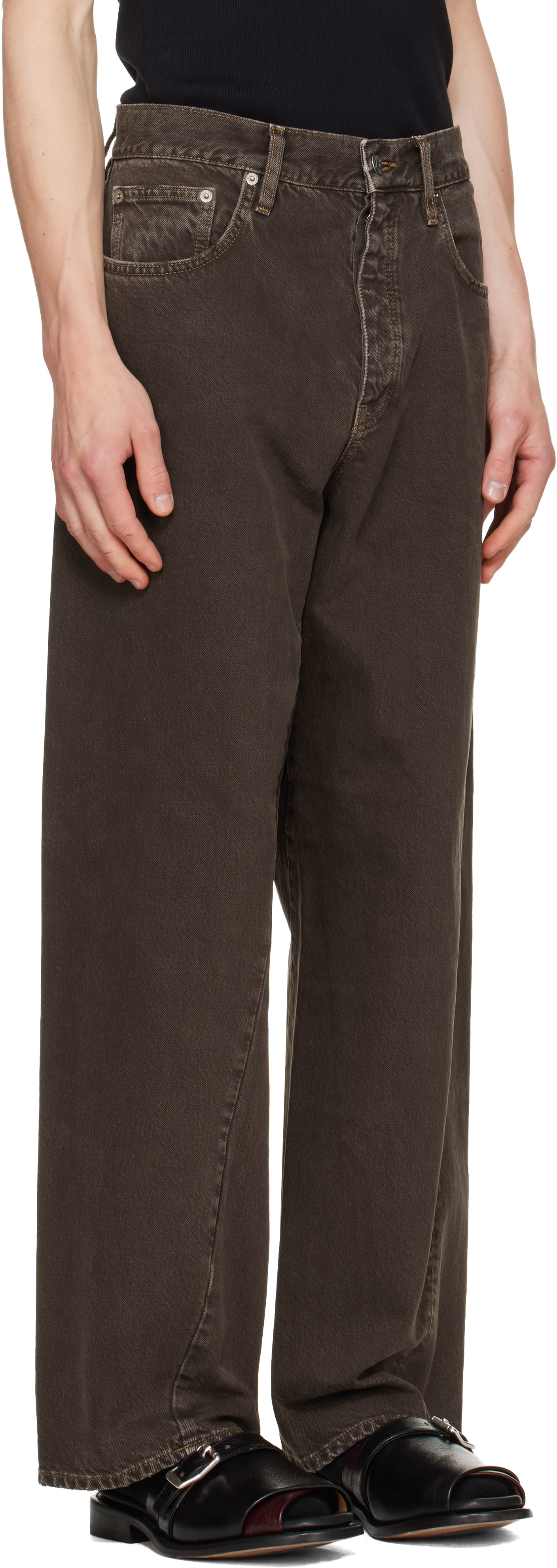 Sunflower - Brown Wide Twist Jeans