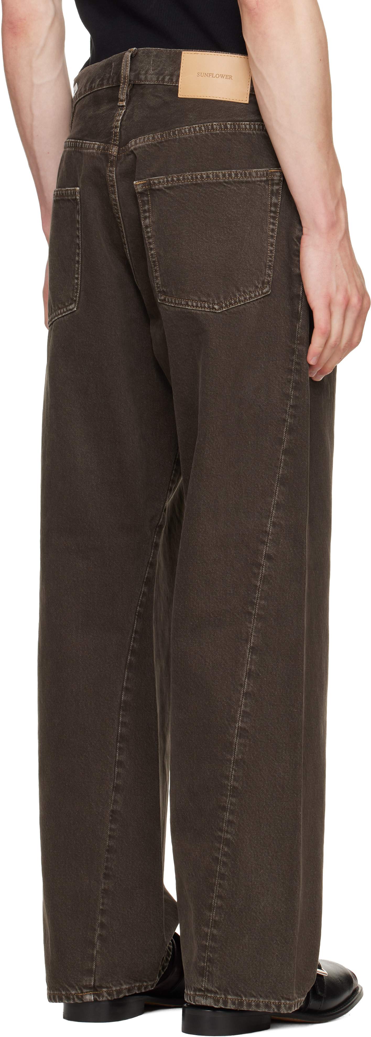 Sunflower - Brown Wide Twist Jeans