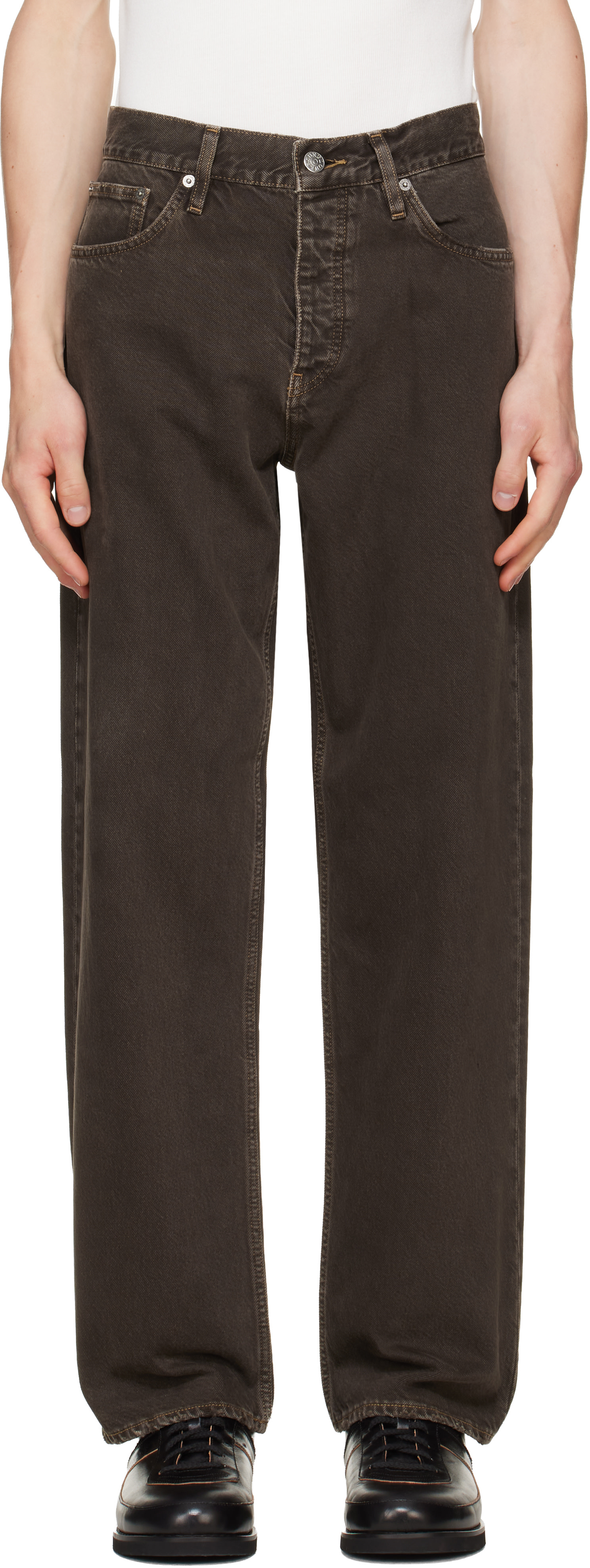 SUNFLOWER LOOSE ジーンズ Sunflower: Brown Loose Jeans | SSENSE