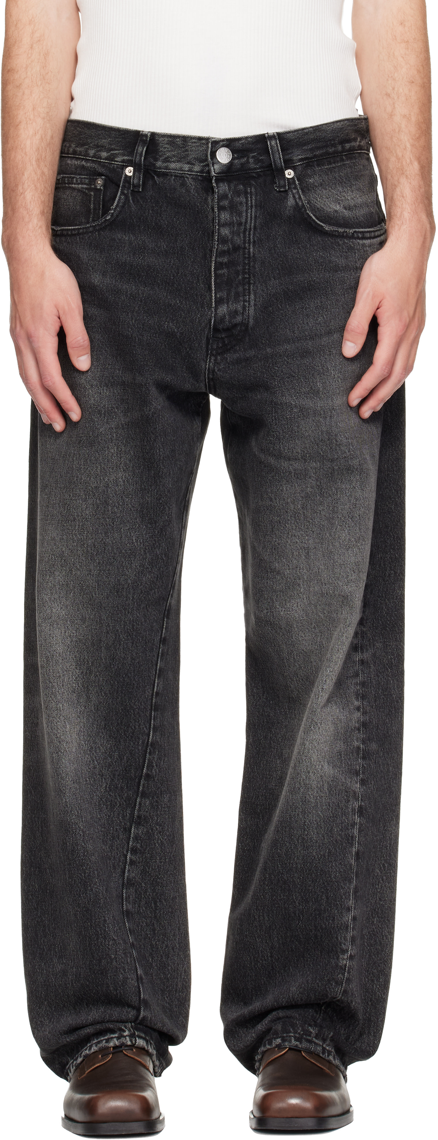 Sunflower - Black Wide Twist Jeans