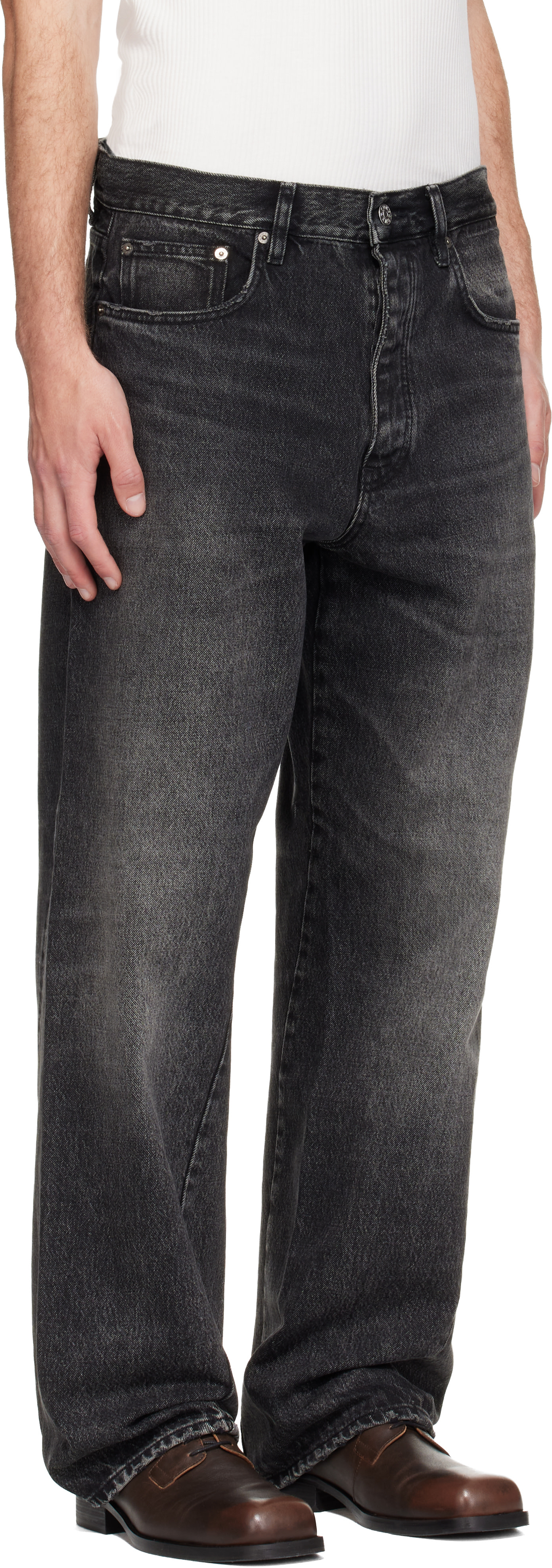 Sunflower - Black Wide Twist Jeans