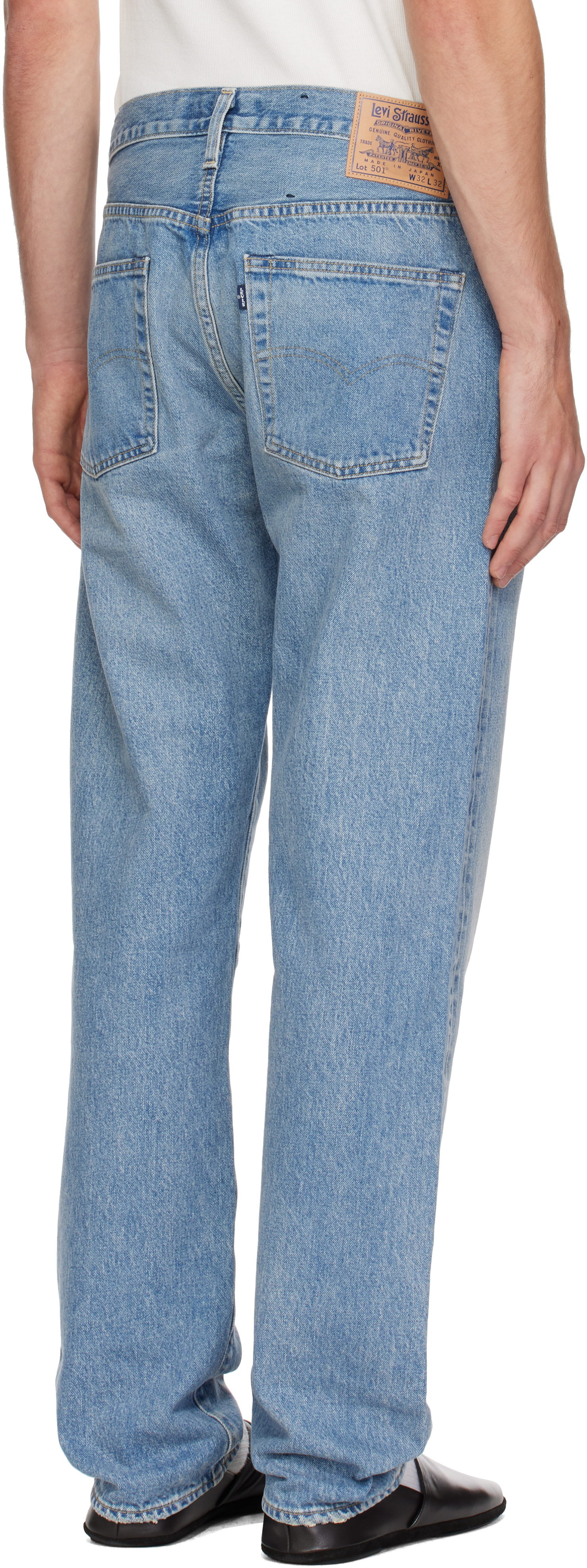 Levi's Blue Tab: Blue 1980s 501 Original Selvedge Jeans | SSENSE