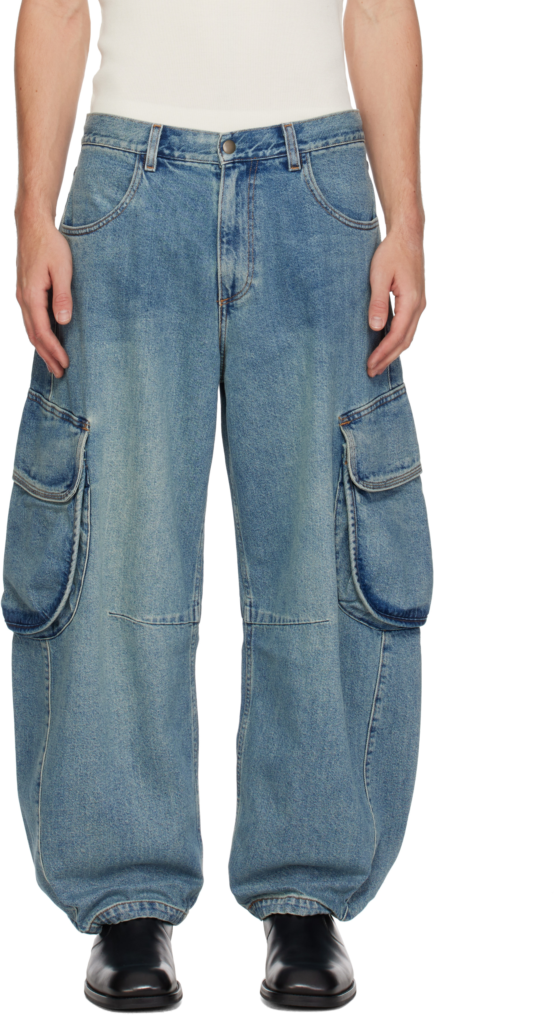 Levi's Blue Tab - Pantalon cargo bleu en denim