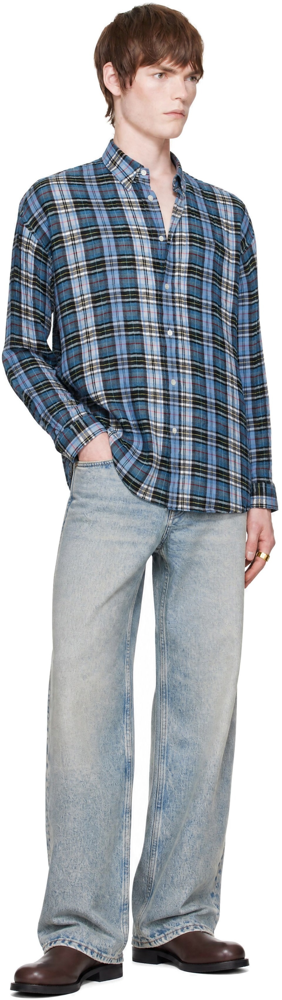 Sunflower - Chemise Stable bleue