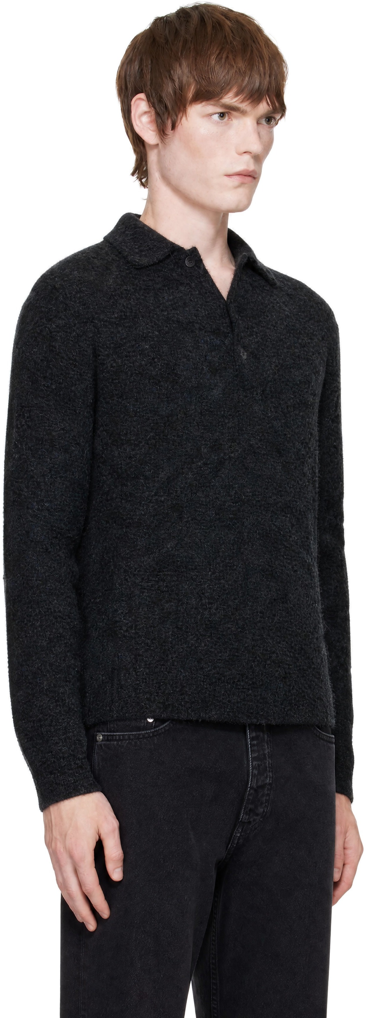 Sunflower - Gray Mohair Polo