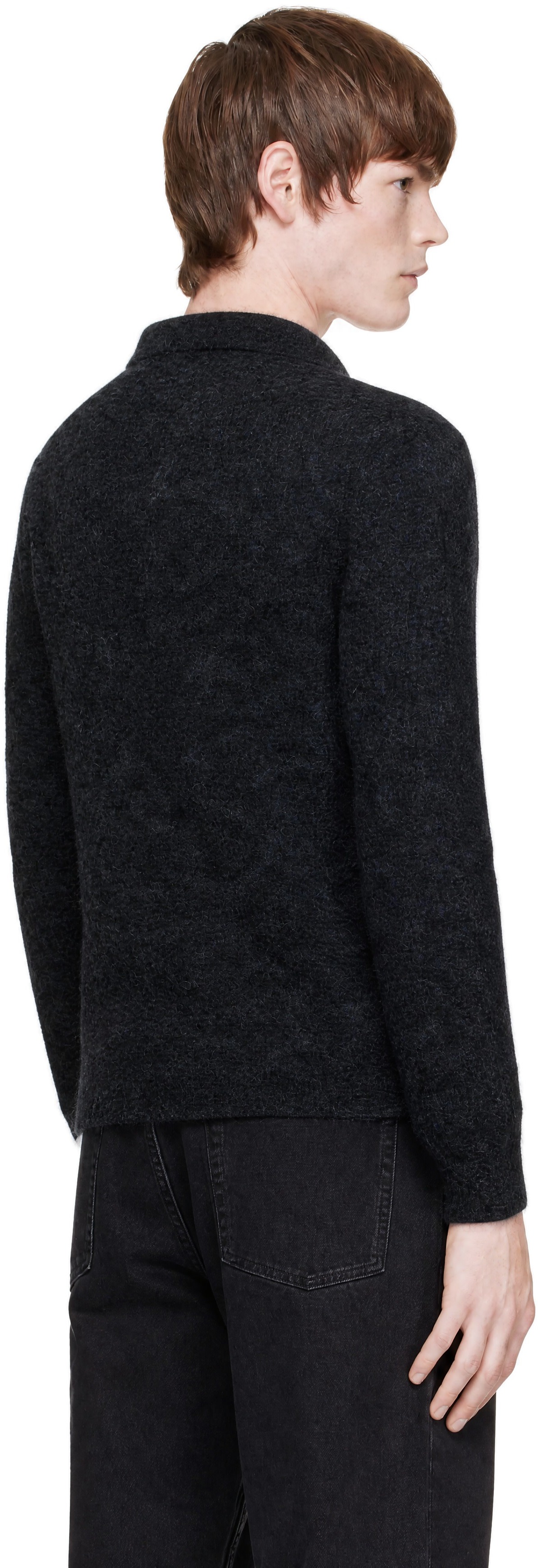 Sunflower - Gray Mohair Polo