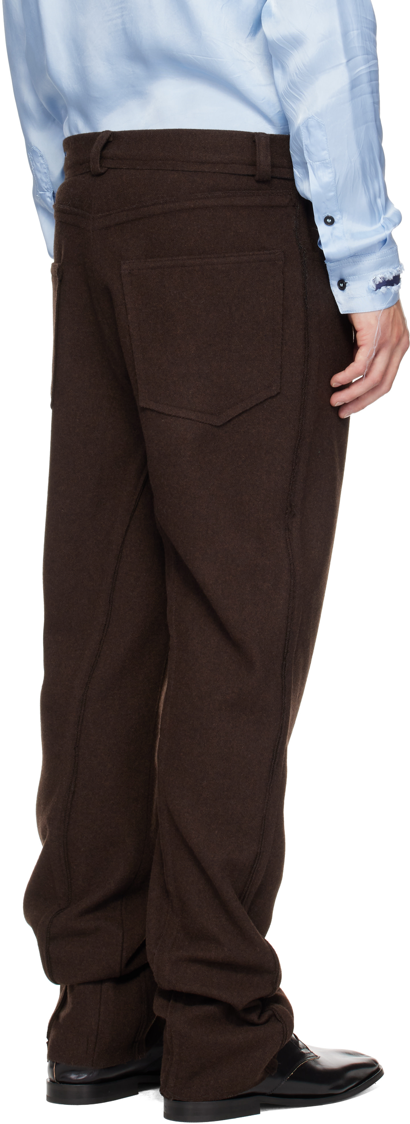 Edward Cuming - Brown Raw Soft Trousers