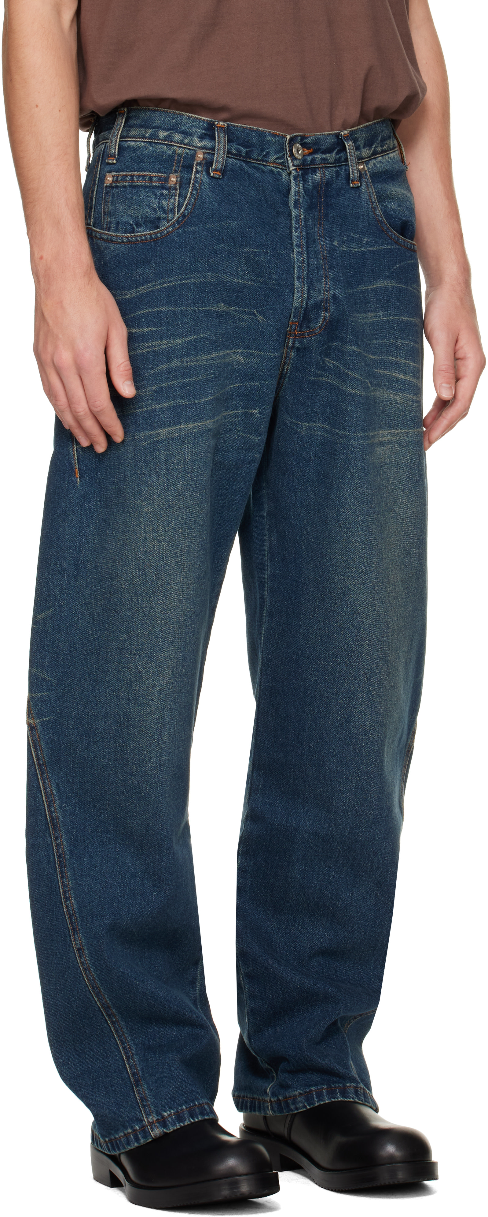 Edward Cuming - Blue Side-Dart Jeans