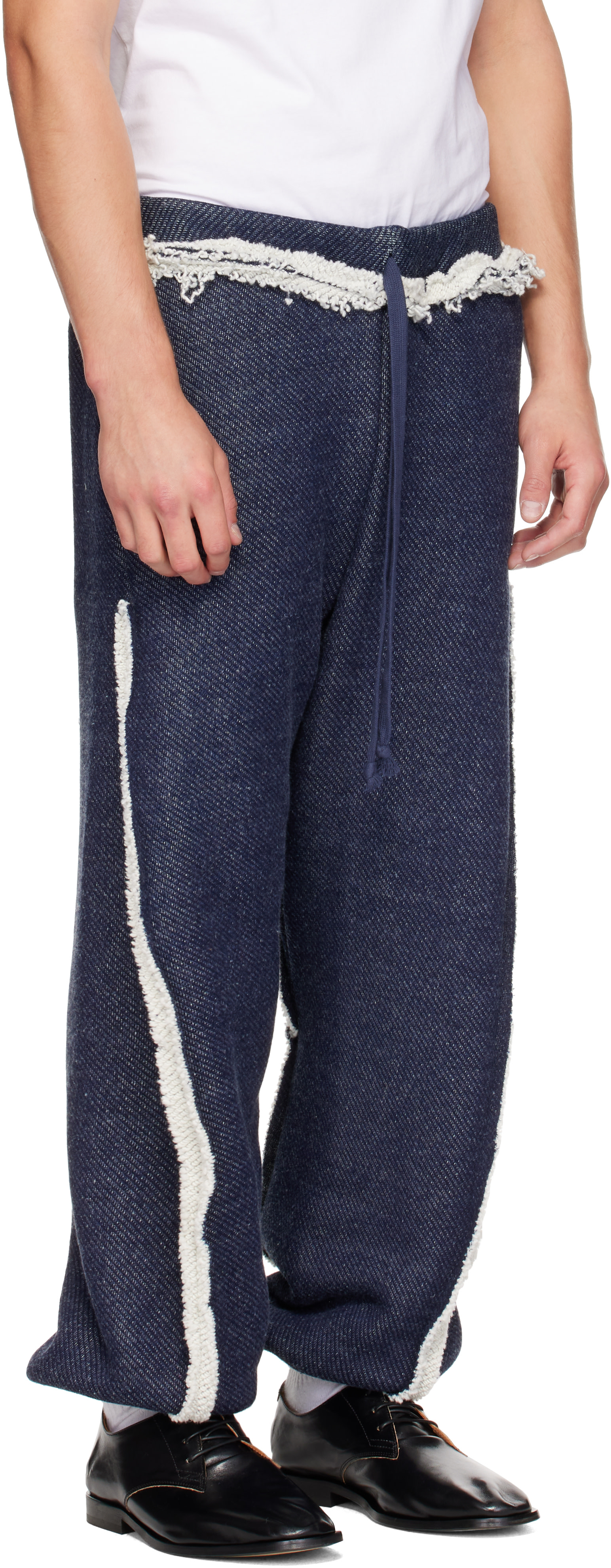 Edward Cuming - Navy Twisted Track Pants