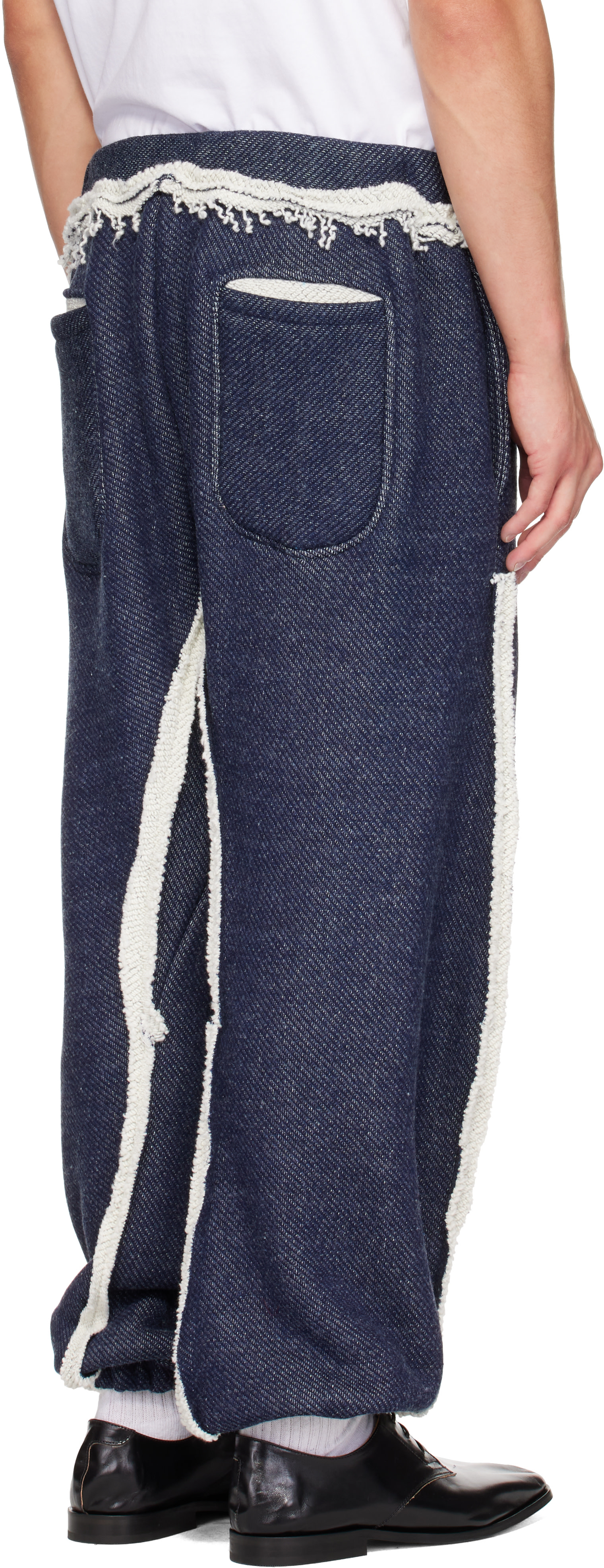 Edward Cuming - Navy Twisted Track Pants