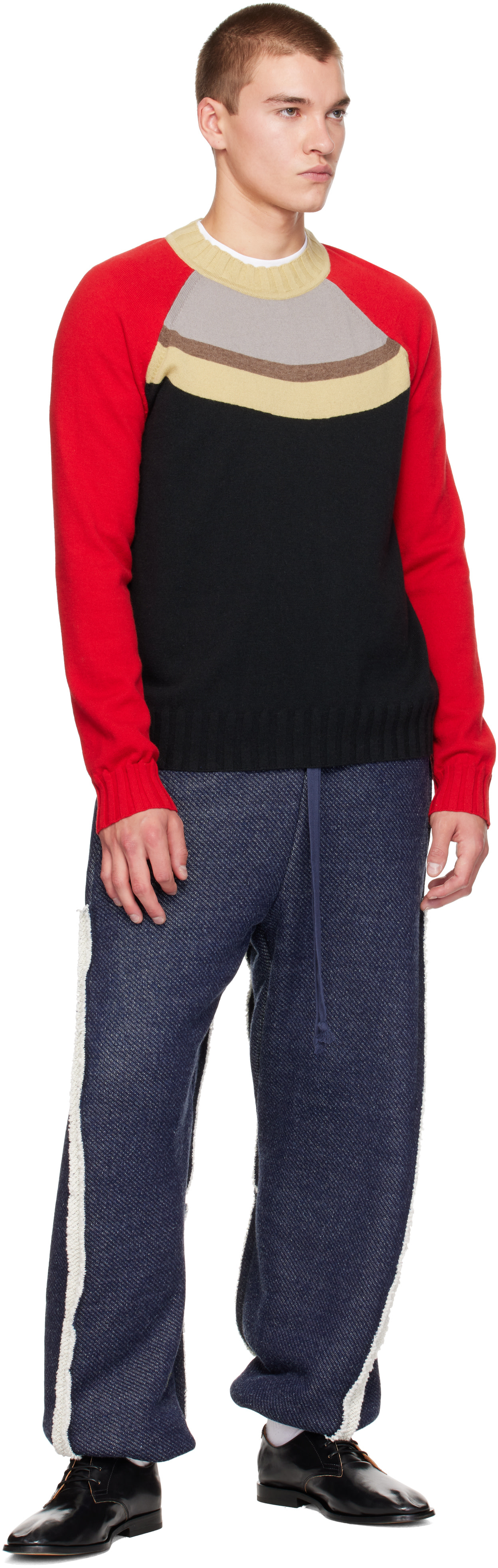 Edward Cuming - Navy Twisted Track Pants