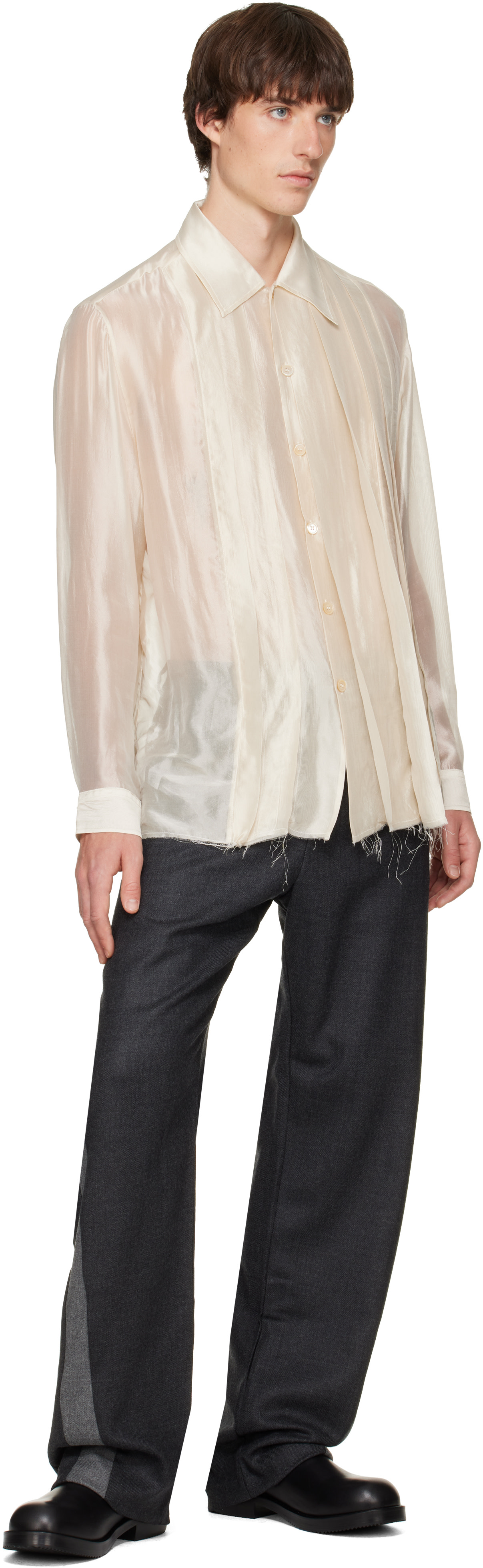 Edward Cuming - Gray Twisted Tailored Trousers