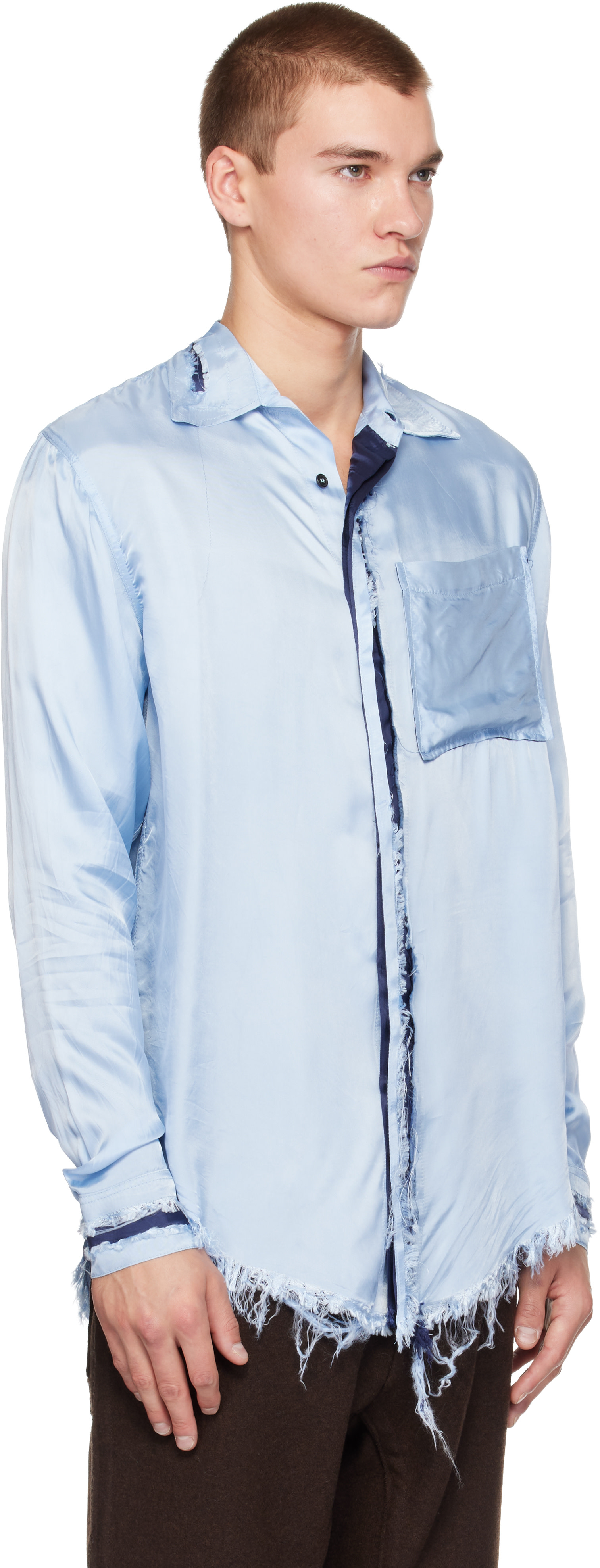 Edward Cuming - Chemise Simple Scratch bleue