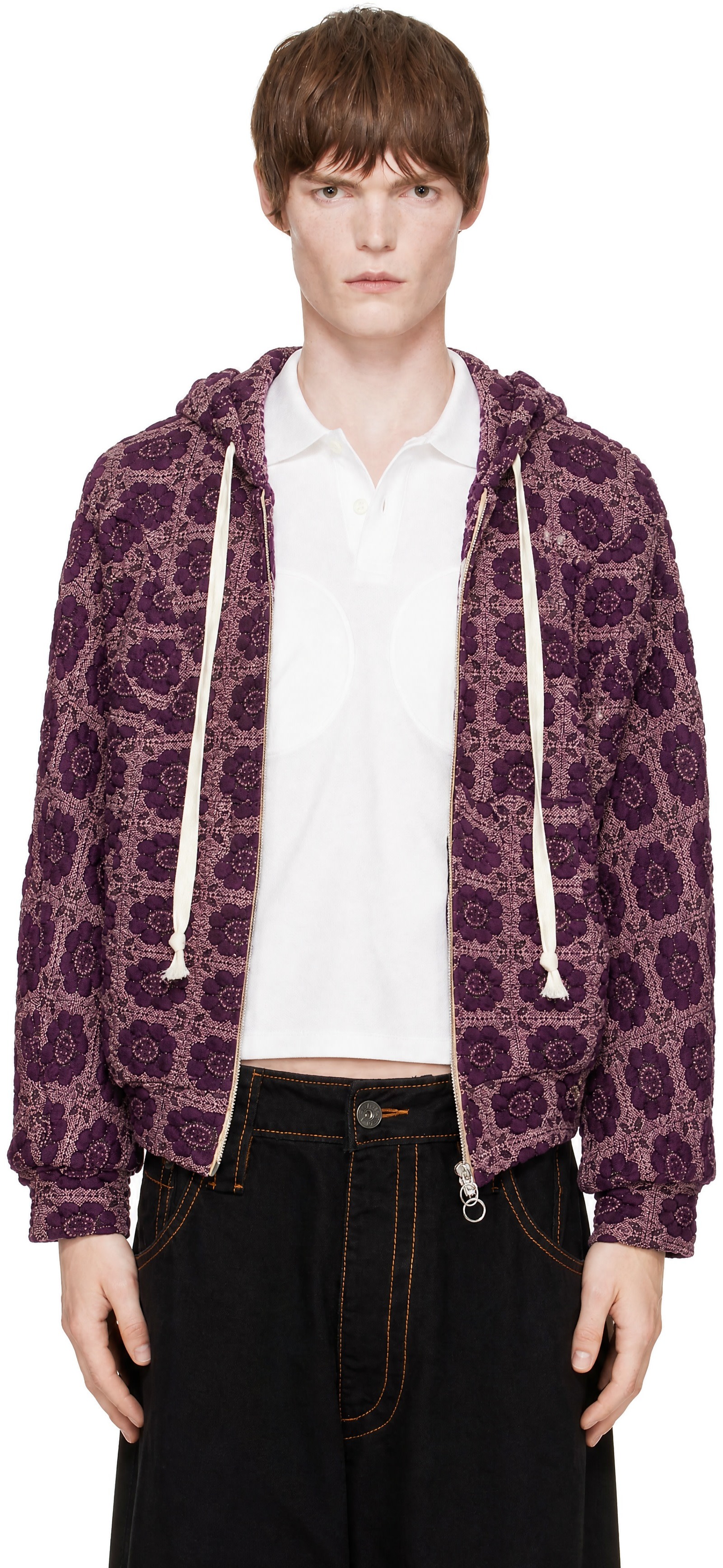 Edward Cuming: Purple Vertical Garden Flex Hoodie | SSENSE