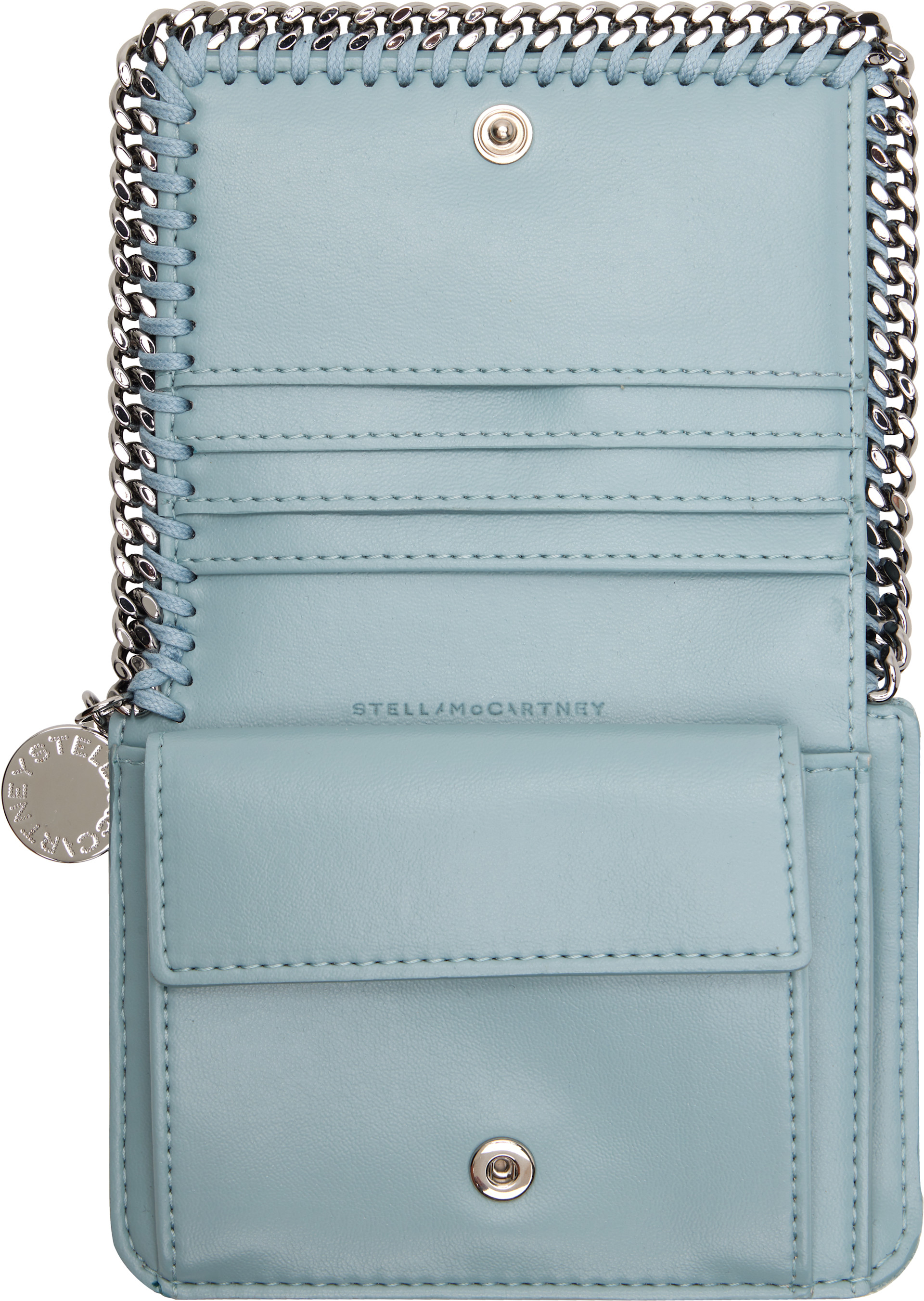 Stella McCartney: Blue Falabella Bi-Fold Wallet | SSENSE