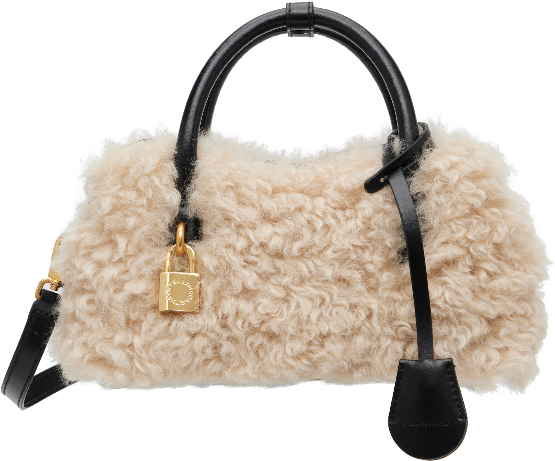 Stella McCartney: ベージュ スモール Ryder ショルダーバッグ 