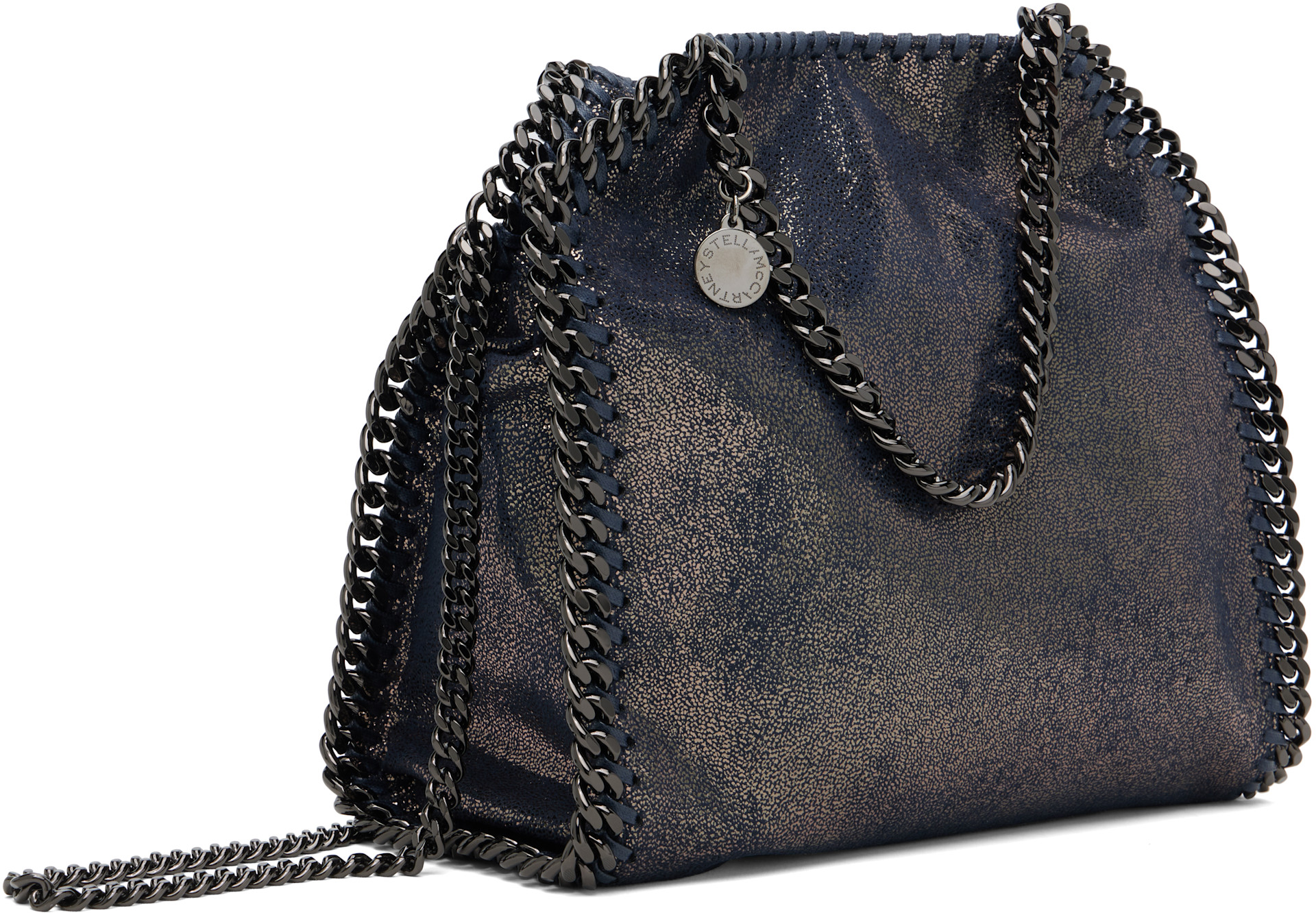 Stella McCartney ファラベラ トートバッグ ネイビー Stella McCartney: ネイビー ミニ Falabella トートバッグ | SSENSE 日本