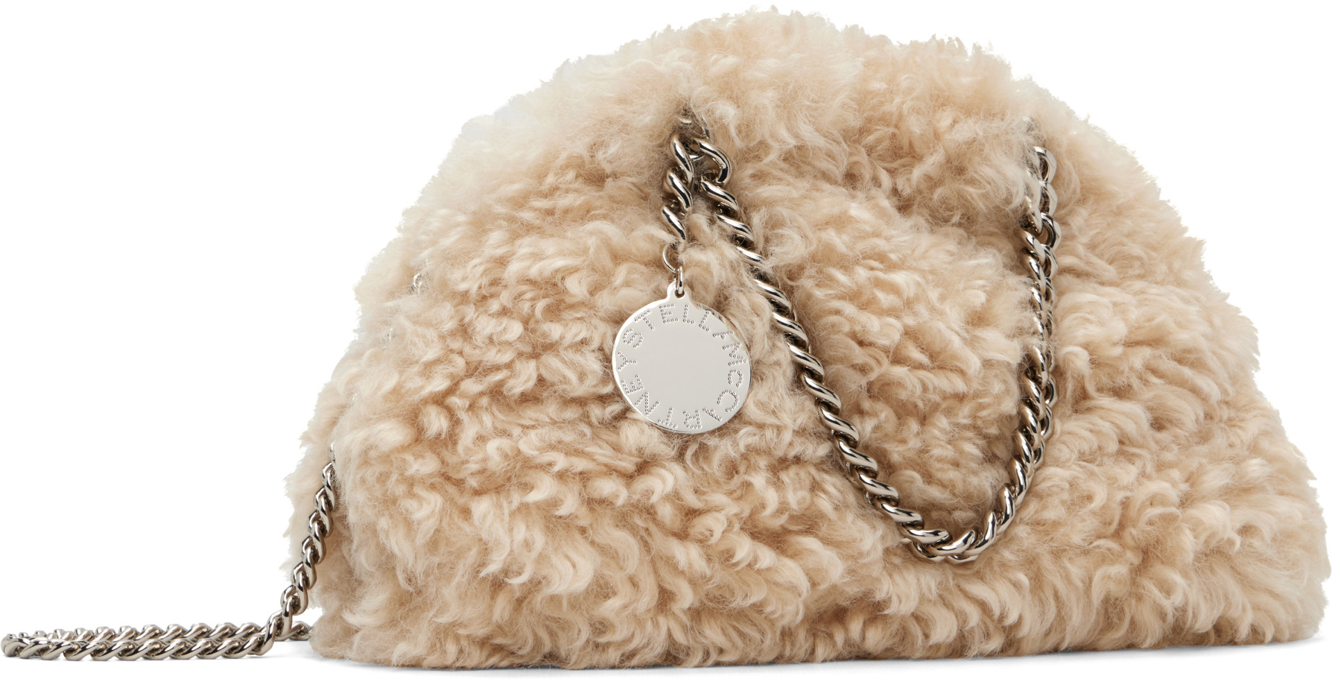 Stella McCartney - ベージュ ミニ Falabella ドローストリング バッグ