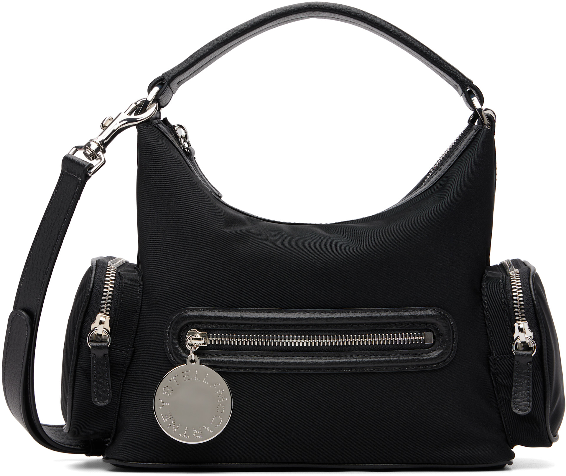Stella McCartney: Black Dartmoor ECONYL Crossbody Bag | SSENSE