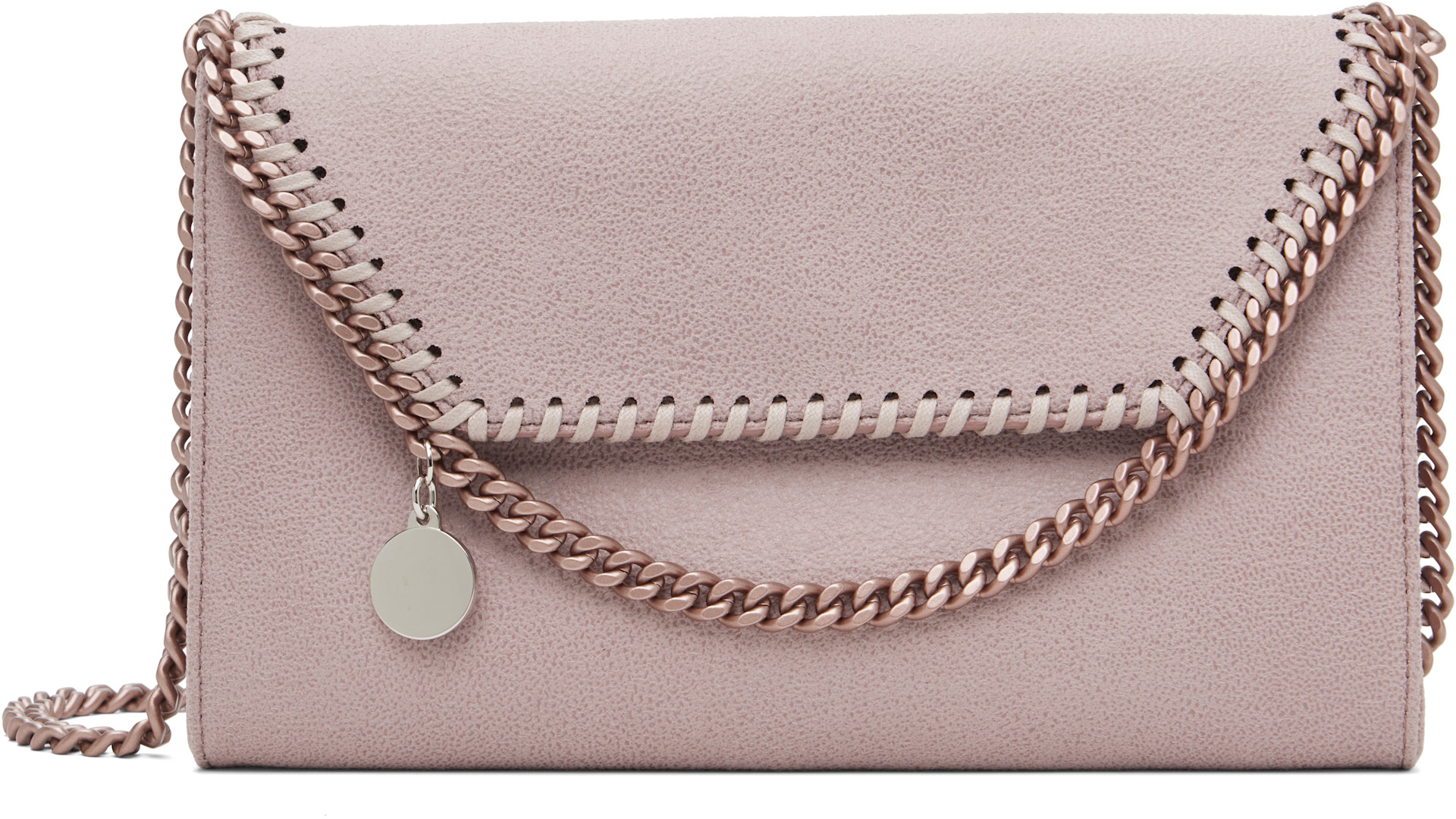 Stella McCartney: ピンク Falabella Wallet On チェーンバッグ