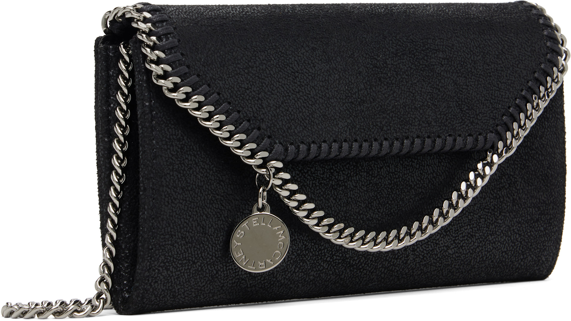 Stella McCartney: ブラック Falabella Continental Wallet On