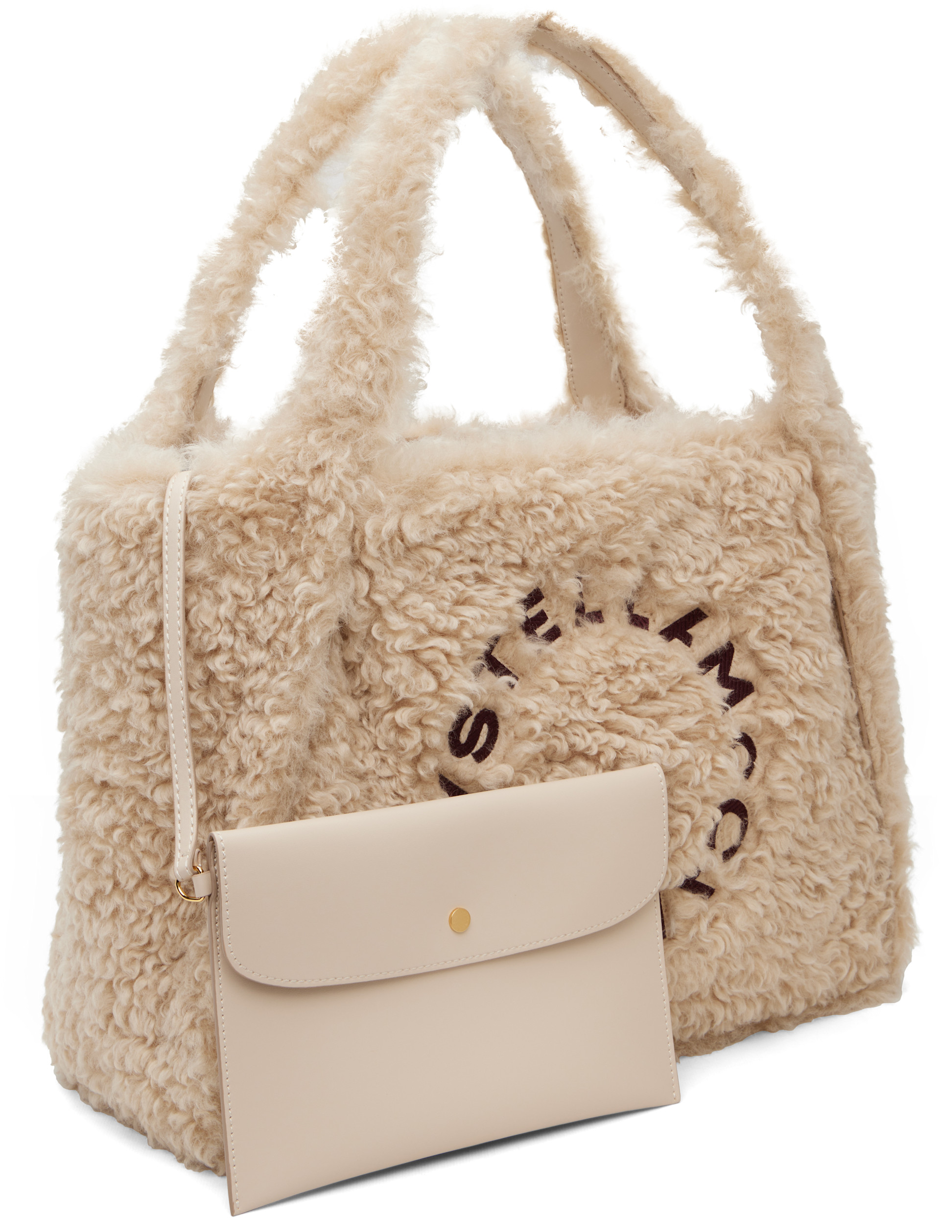 Stella McCartney - Grand cabas beige à logo