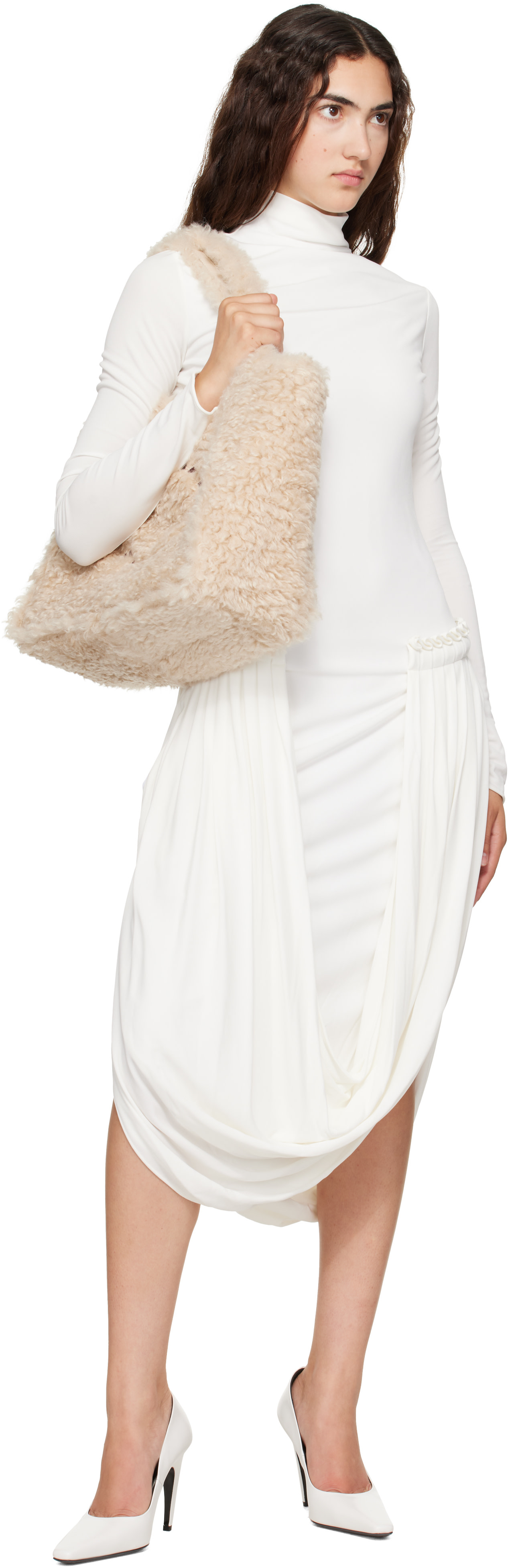 Stella McCartney - Grand cabas beige à logo