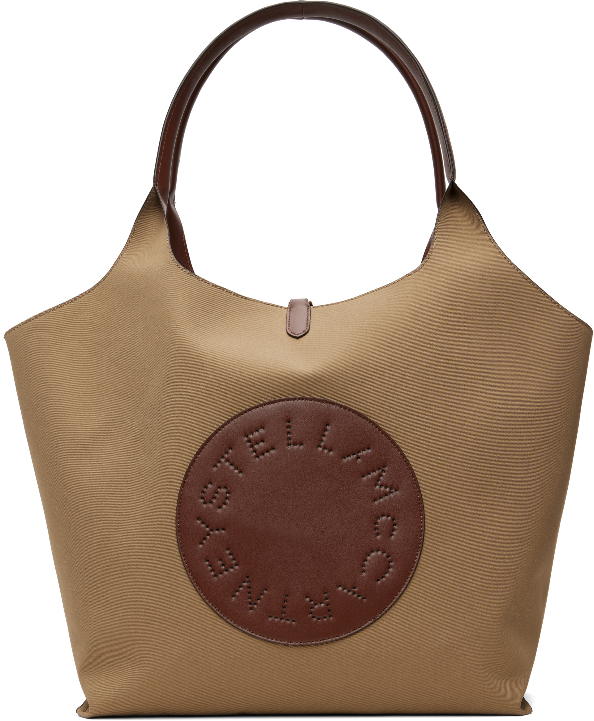 Stella McCartney - Cabas réversible kaki à logo