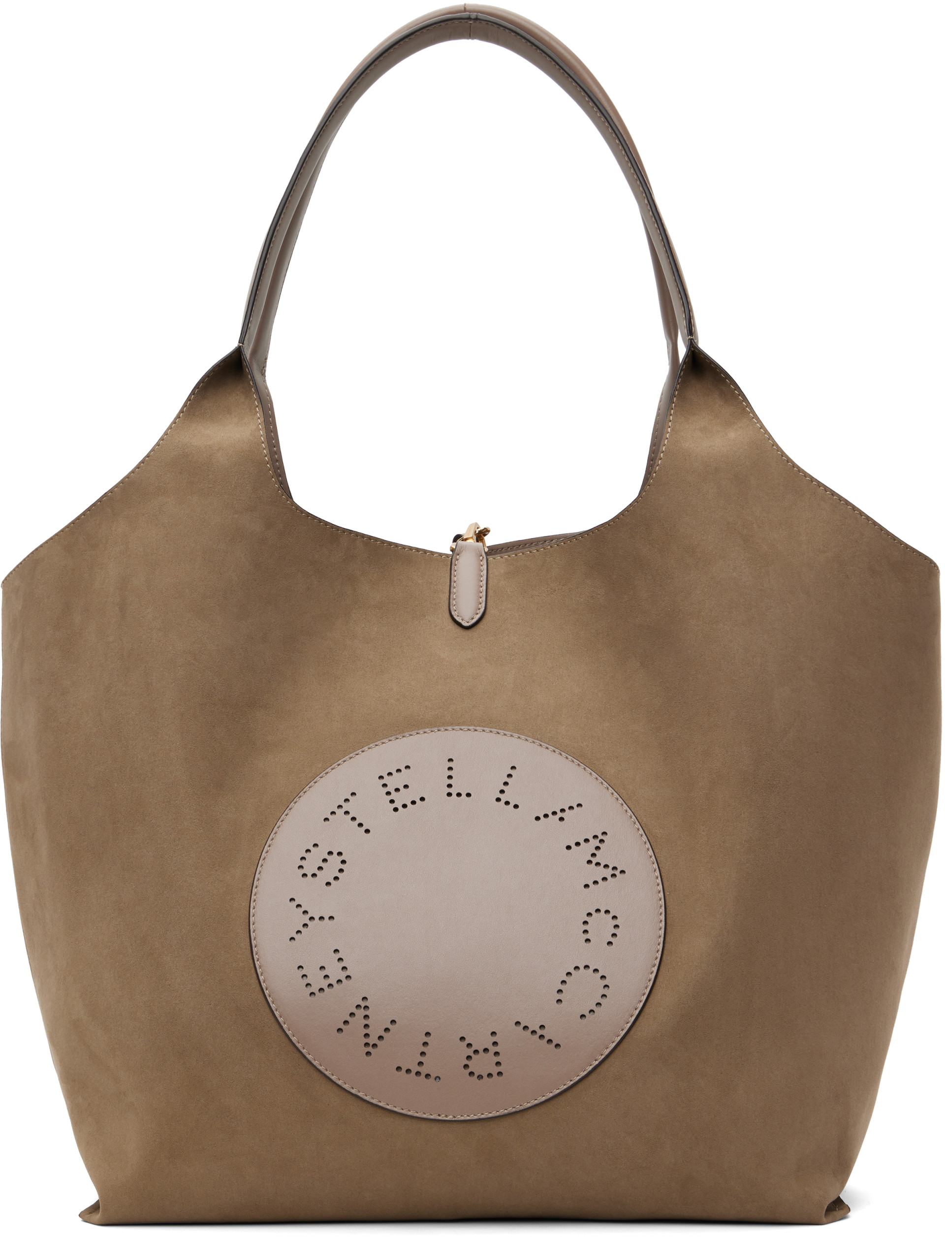 Stella McCartney - Cabas réversible kaki à logo