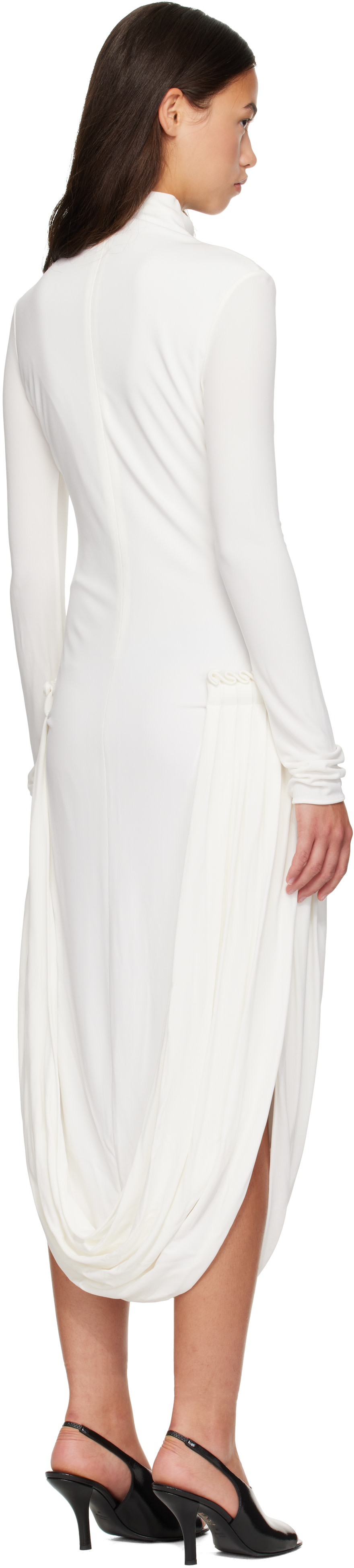Stella McCartney - Robe midi drapée blanche