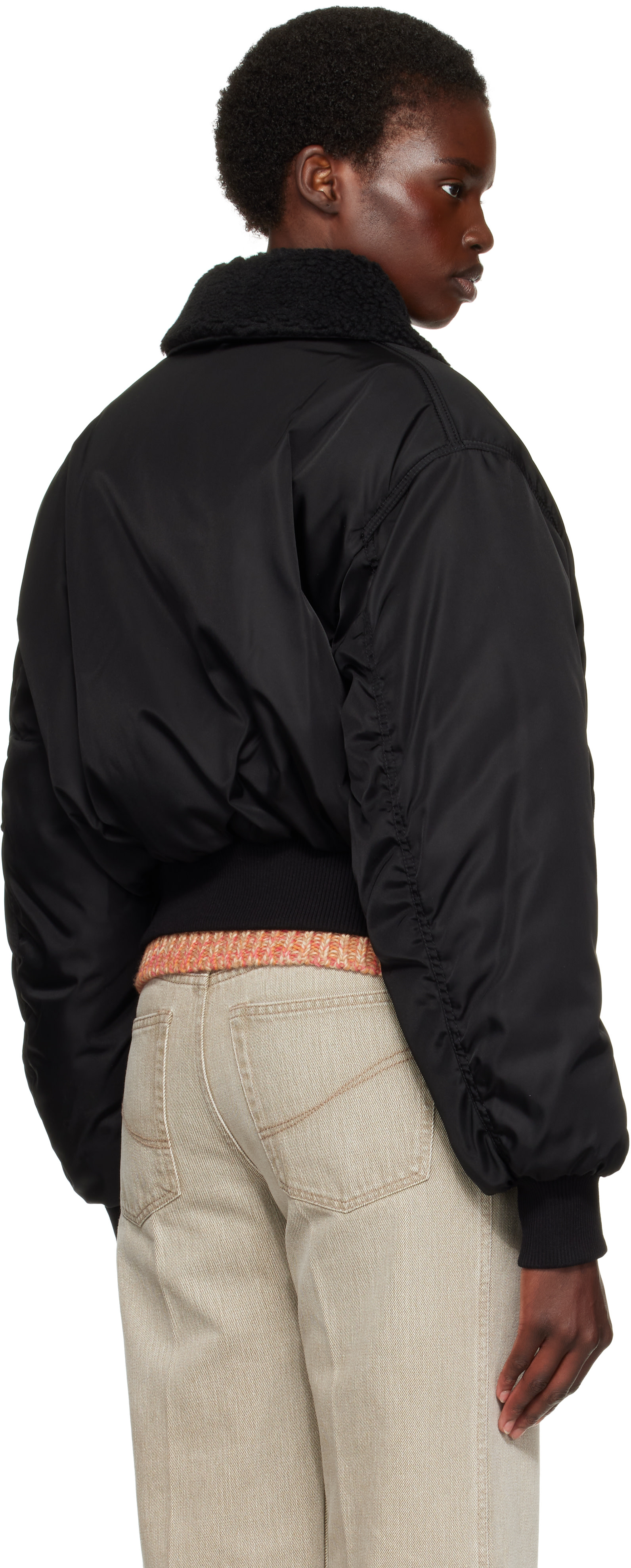 Stella McCartney - Black Collared Bomber Jacket